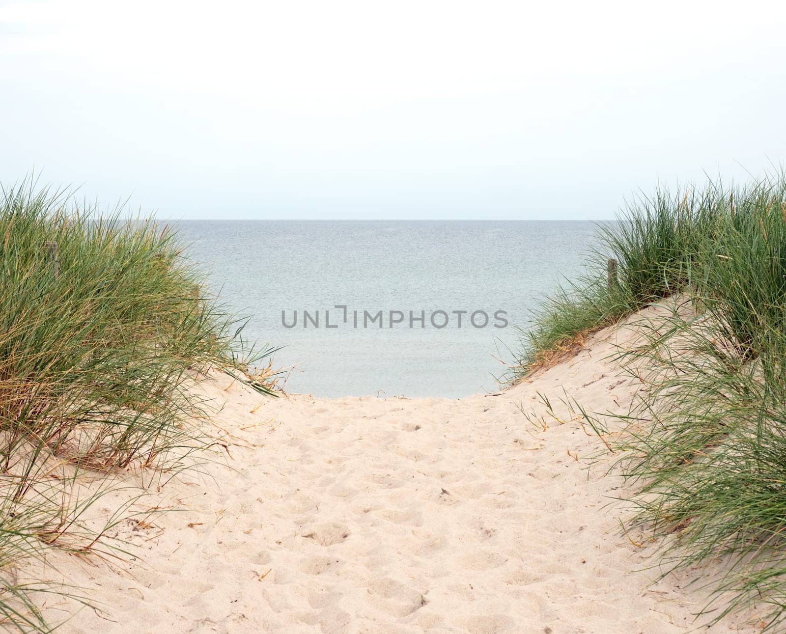 Beach crossing on the Baltic Sea