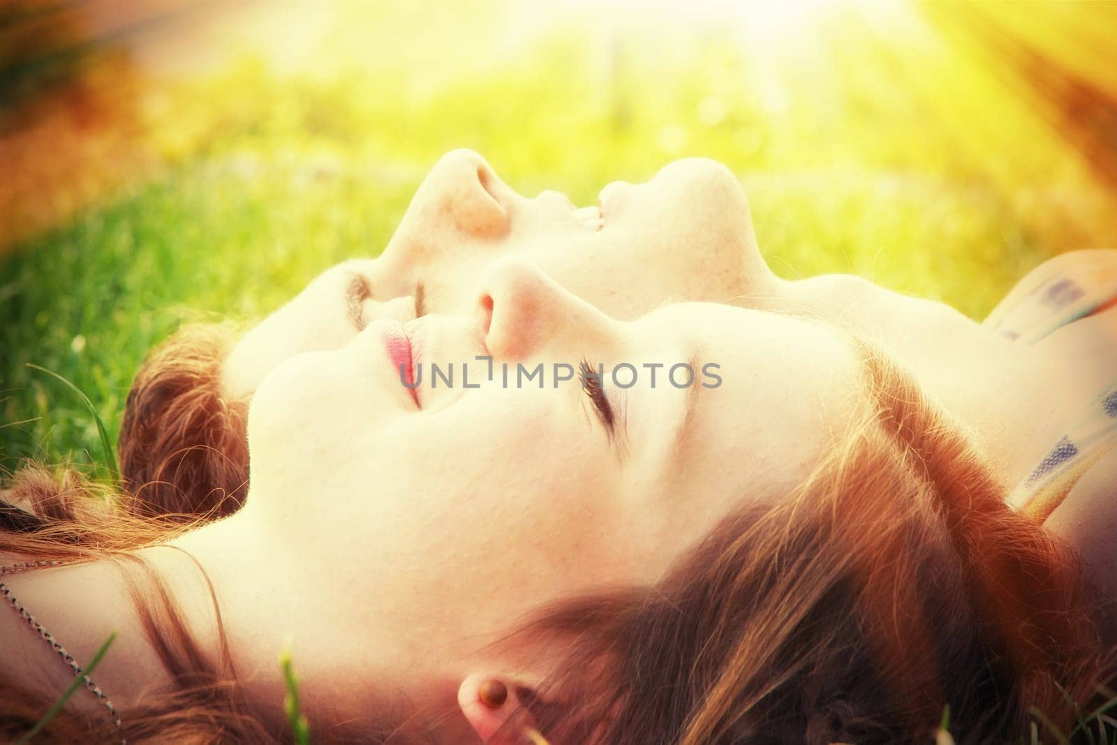 Happy couple in the sun