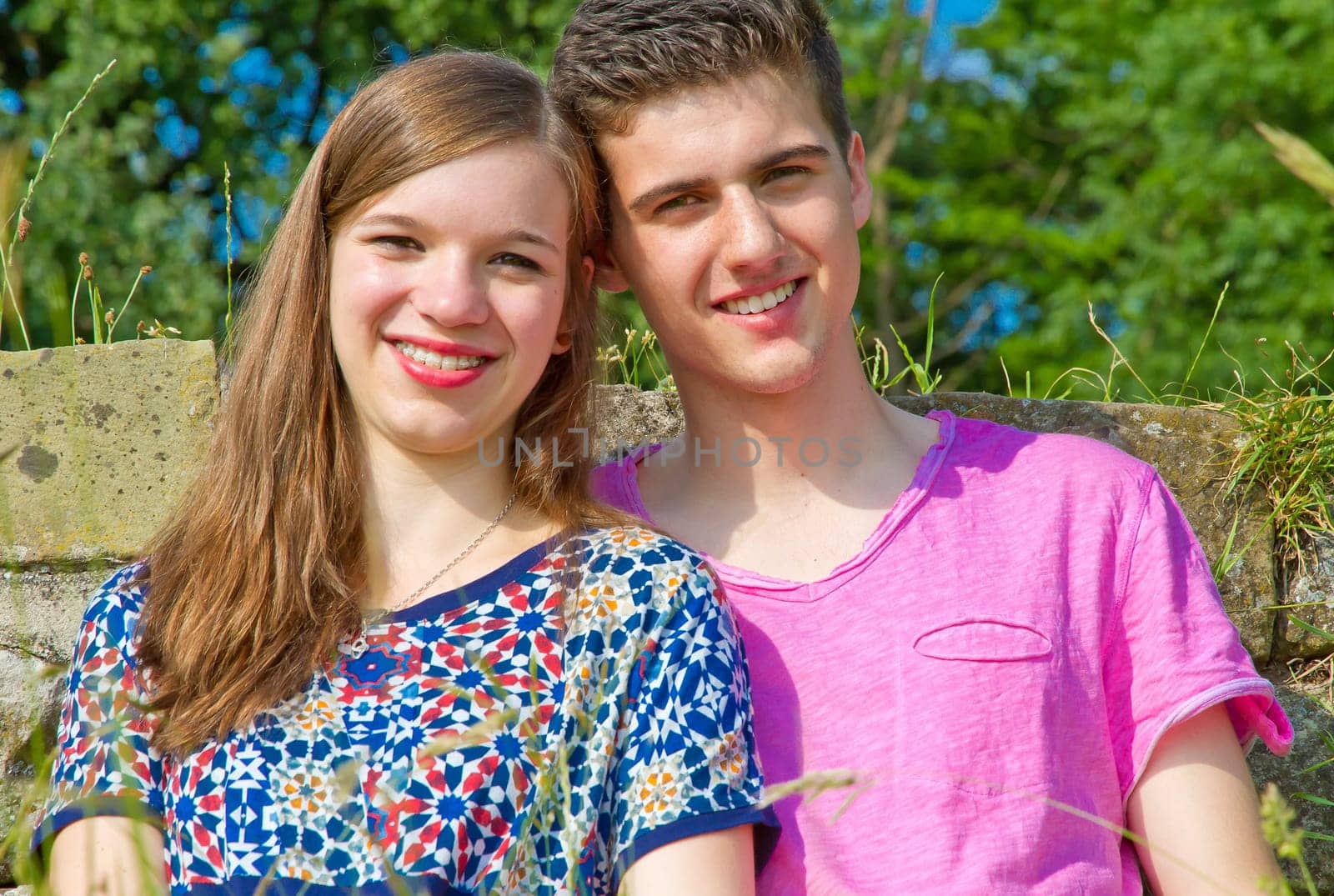 Young couple in nature
