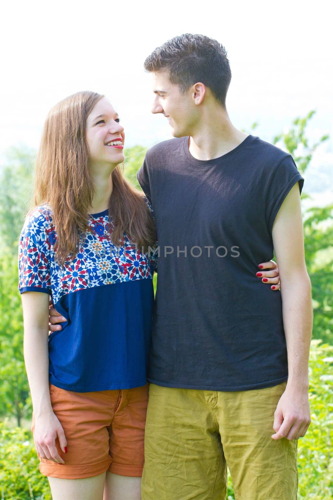 Young couple in nature