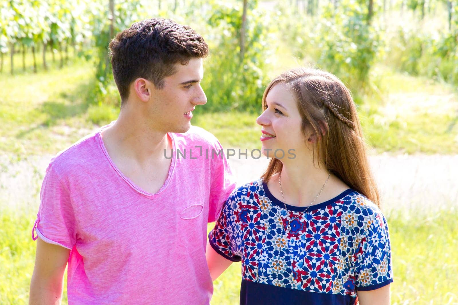 Young couple in nature