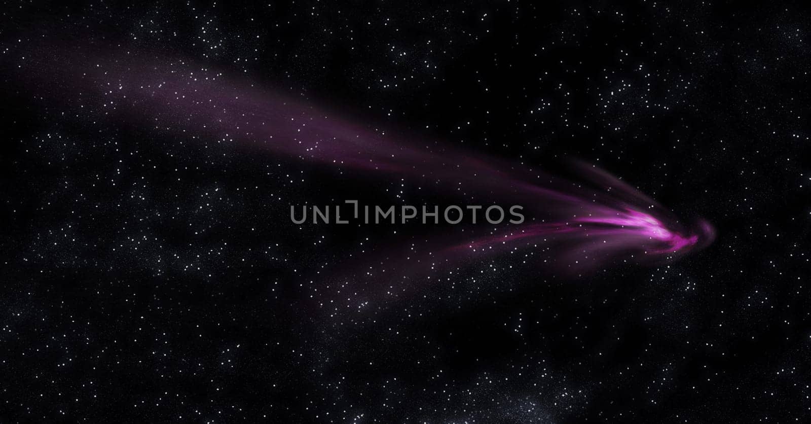Image of comet,  space dusty in deep space, with star field background. Computer generated abstract background.