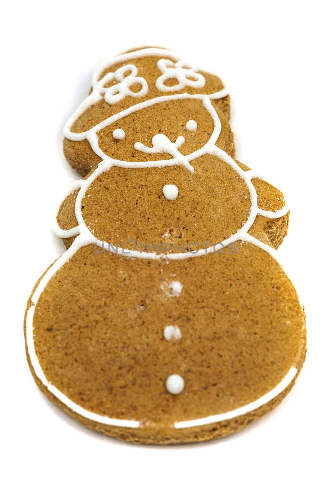 Gingerbread for Christmas,sweet baked goods on white background
