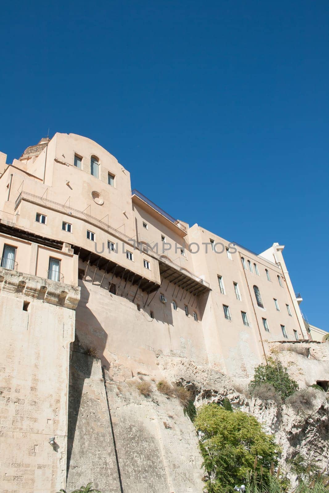 Particular of storic buildings in Cagliari