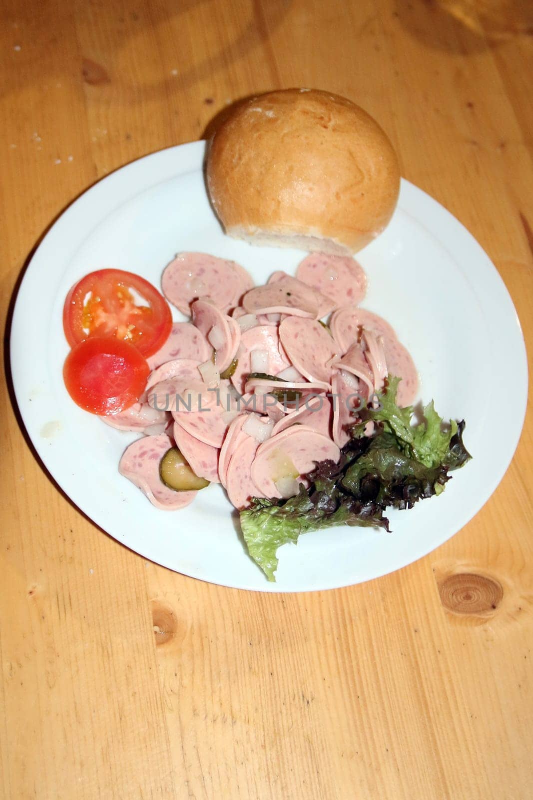 Bavarian sausage salad at Oktoberfest Konstanz 2015