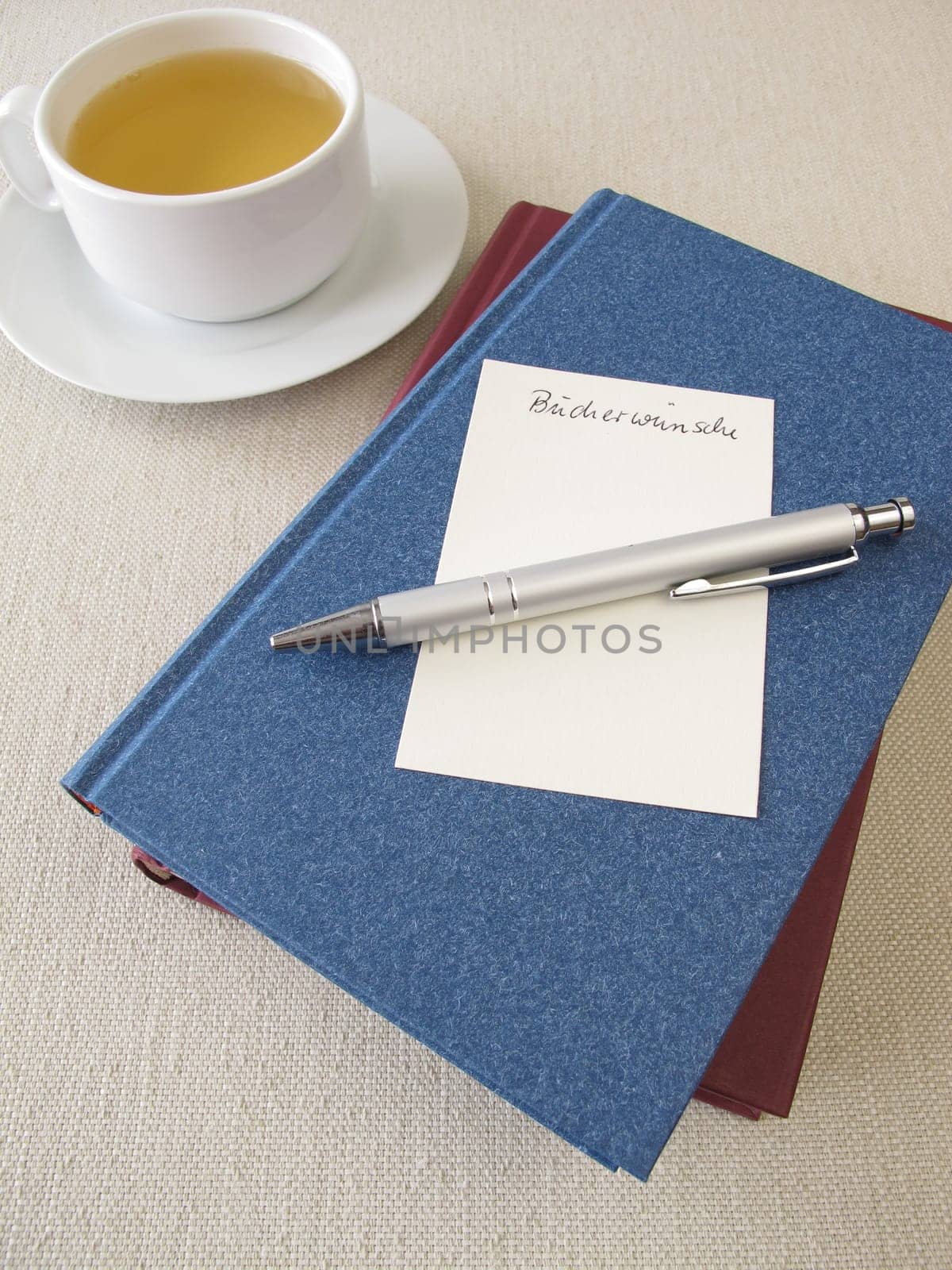 Books and a note for book requests