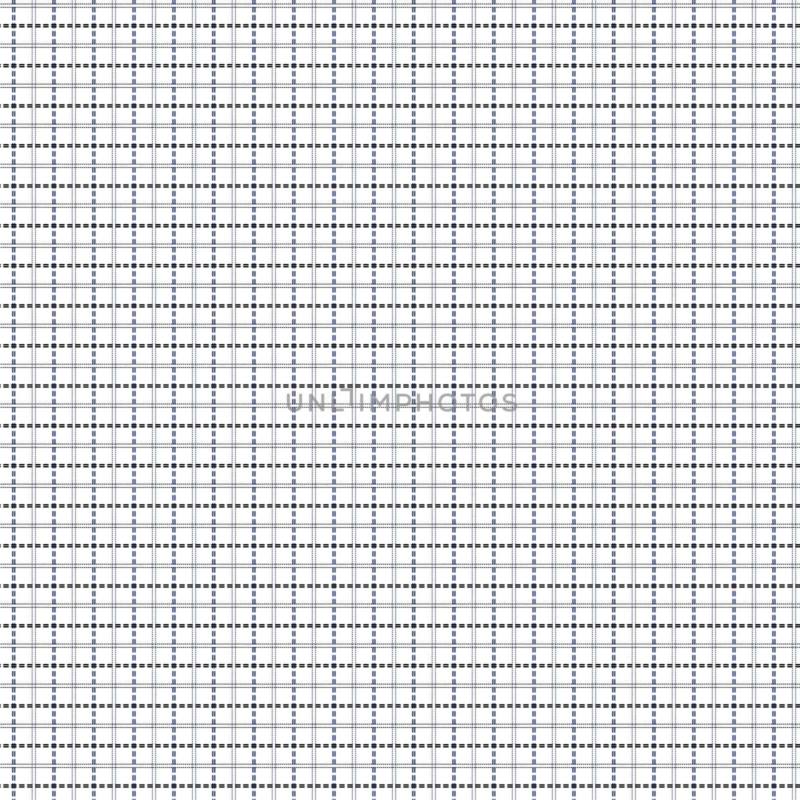 Mesh seamless vector pattern with single and double dashed lines. Repeat background with geometrical array in blue and black