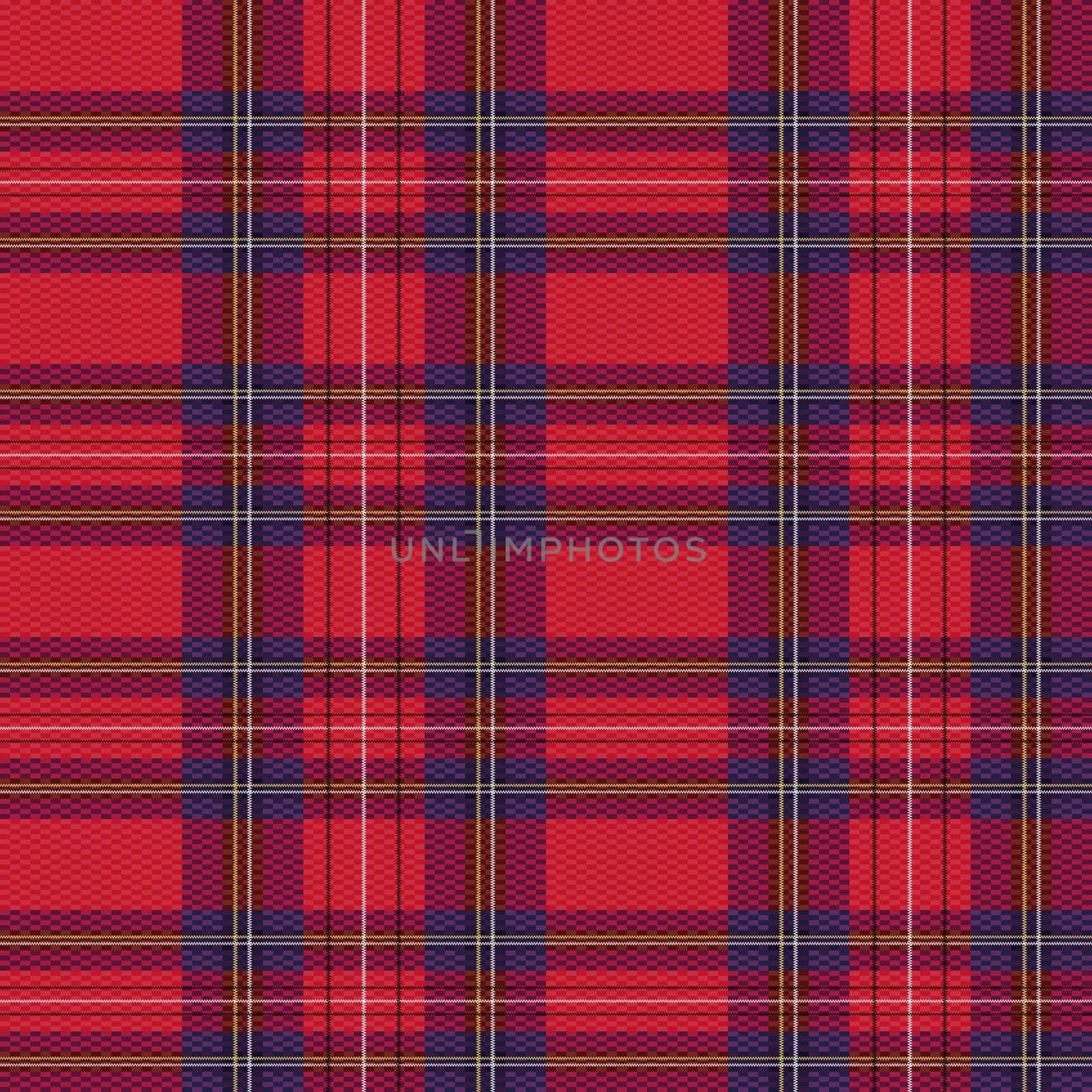 Rectangular seamless red vector pattern as a tartan plaid