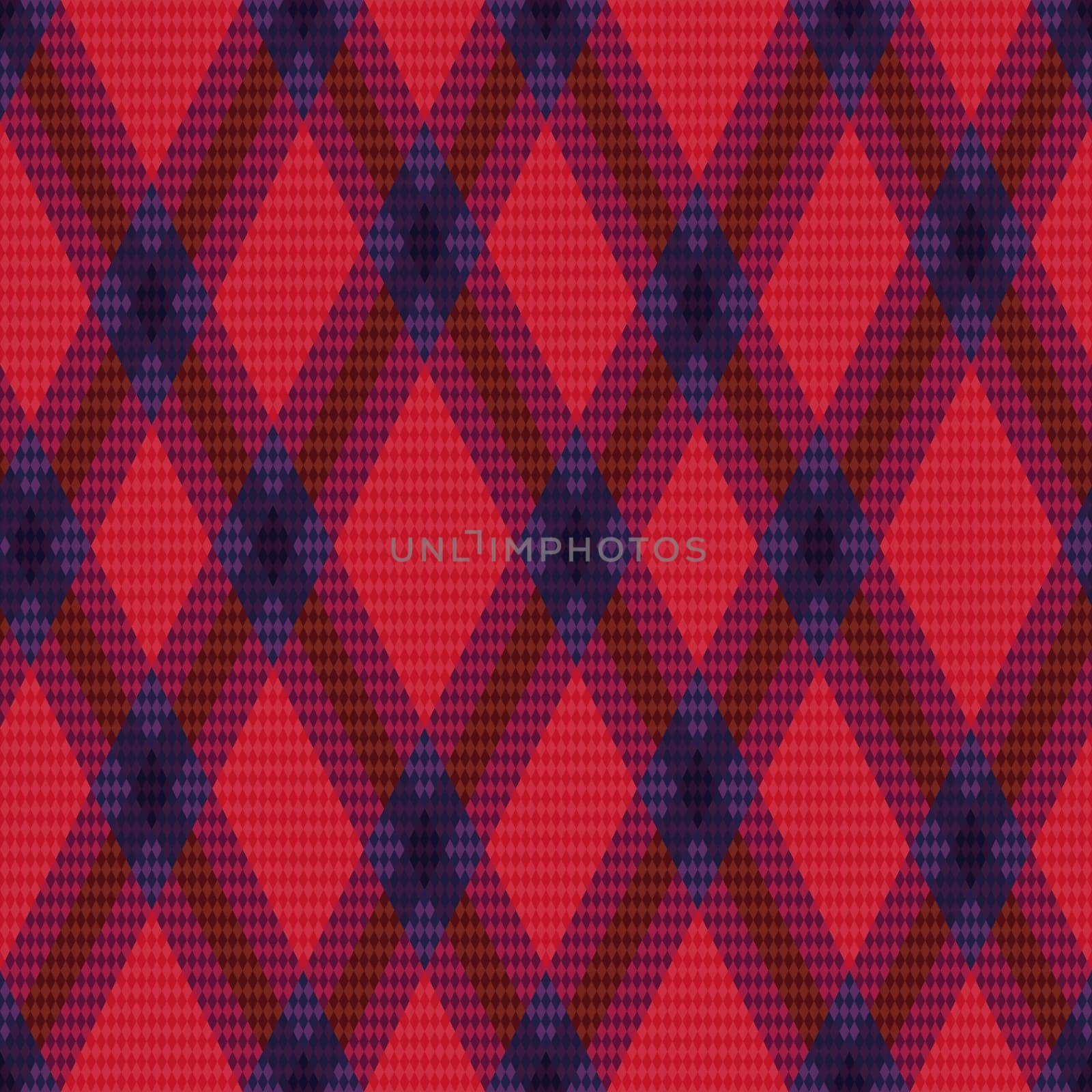 Rhombic seamless green and red vector pattern as a tartan plaid