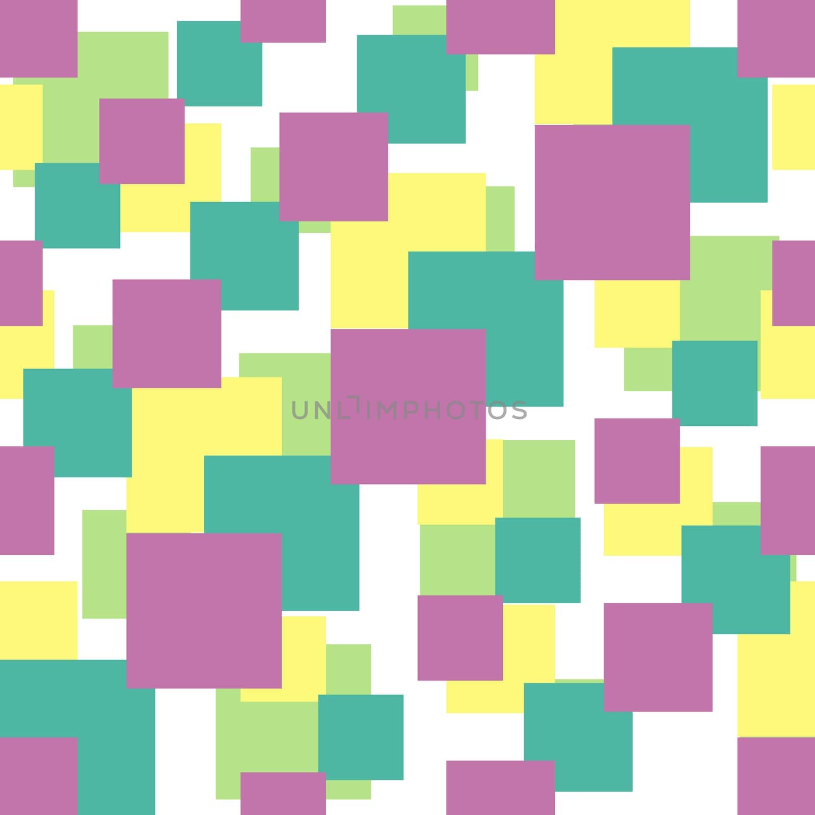 Seamless vector pattern with colorful squares of different sizes