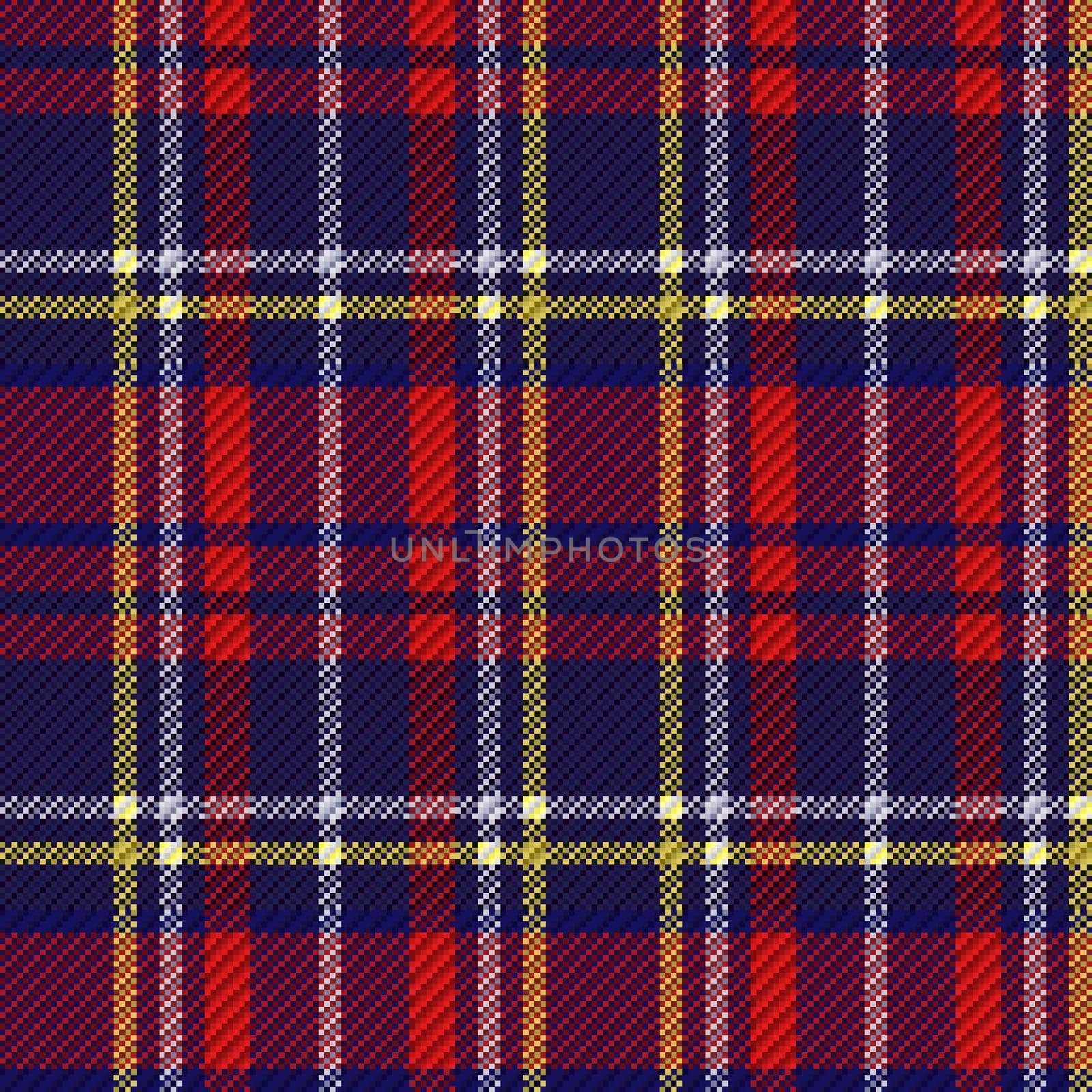 Seamless checkered vector colorful dark pattern with red and blue lines