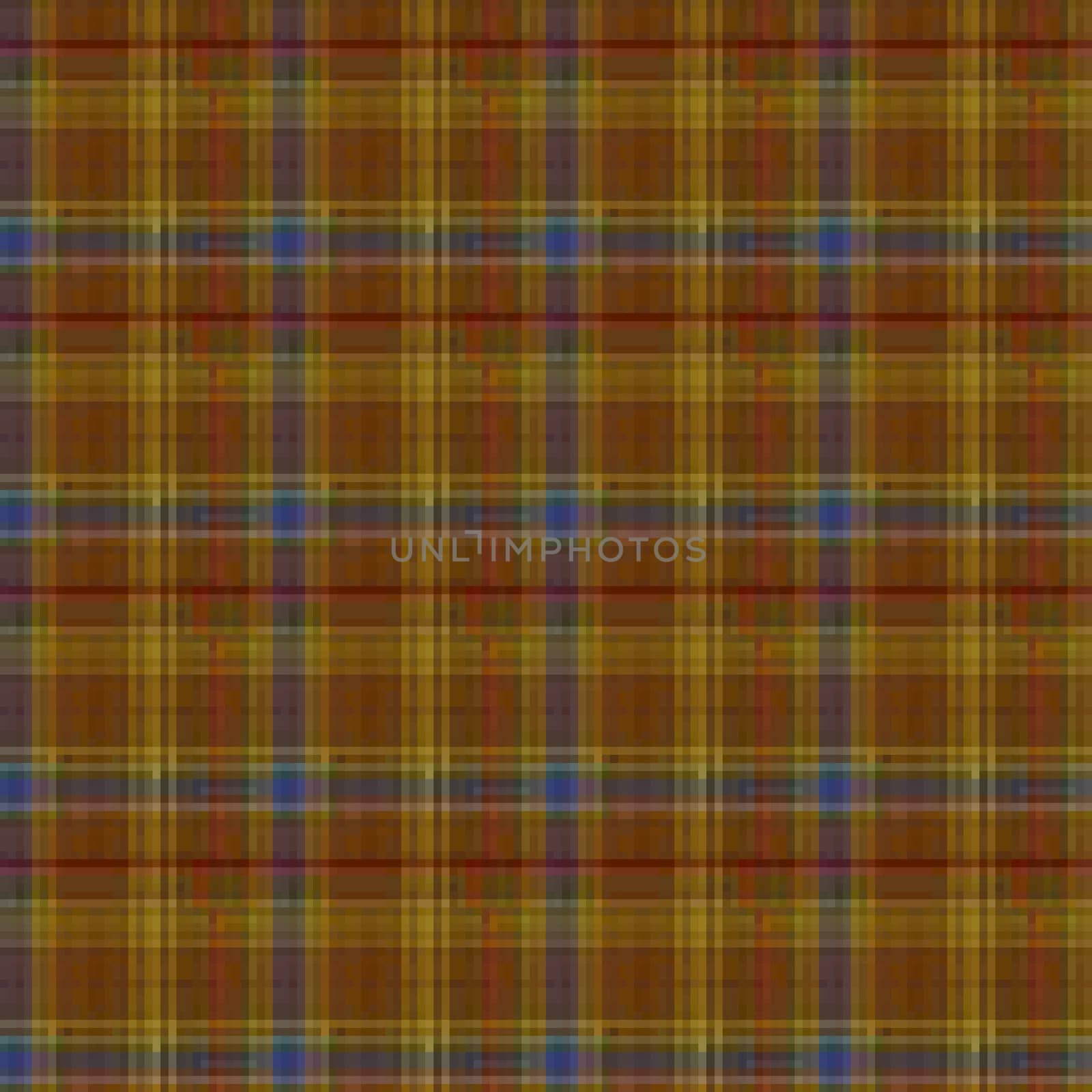 Seamless checkered shades of brown and blue vector pattern as a tartan plaid
