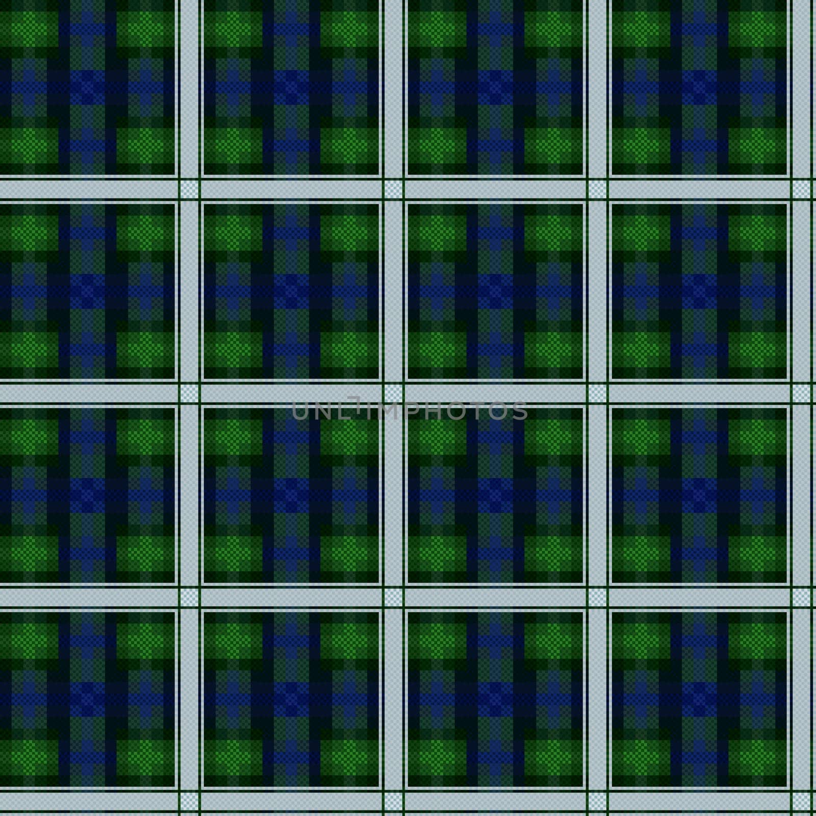 Seamless checkered dark with light crisscross lines vector pattern as a tartan plaid