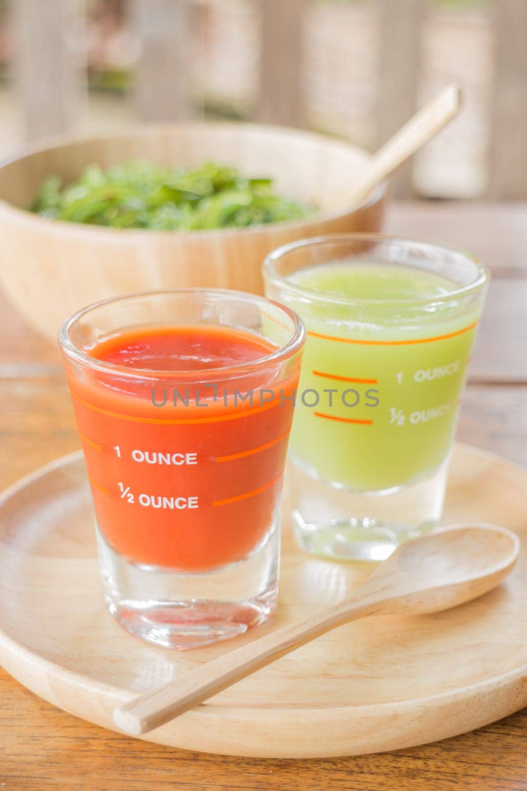 Freshly squeezed juices for diet, stock photo