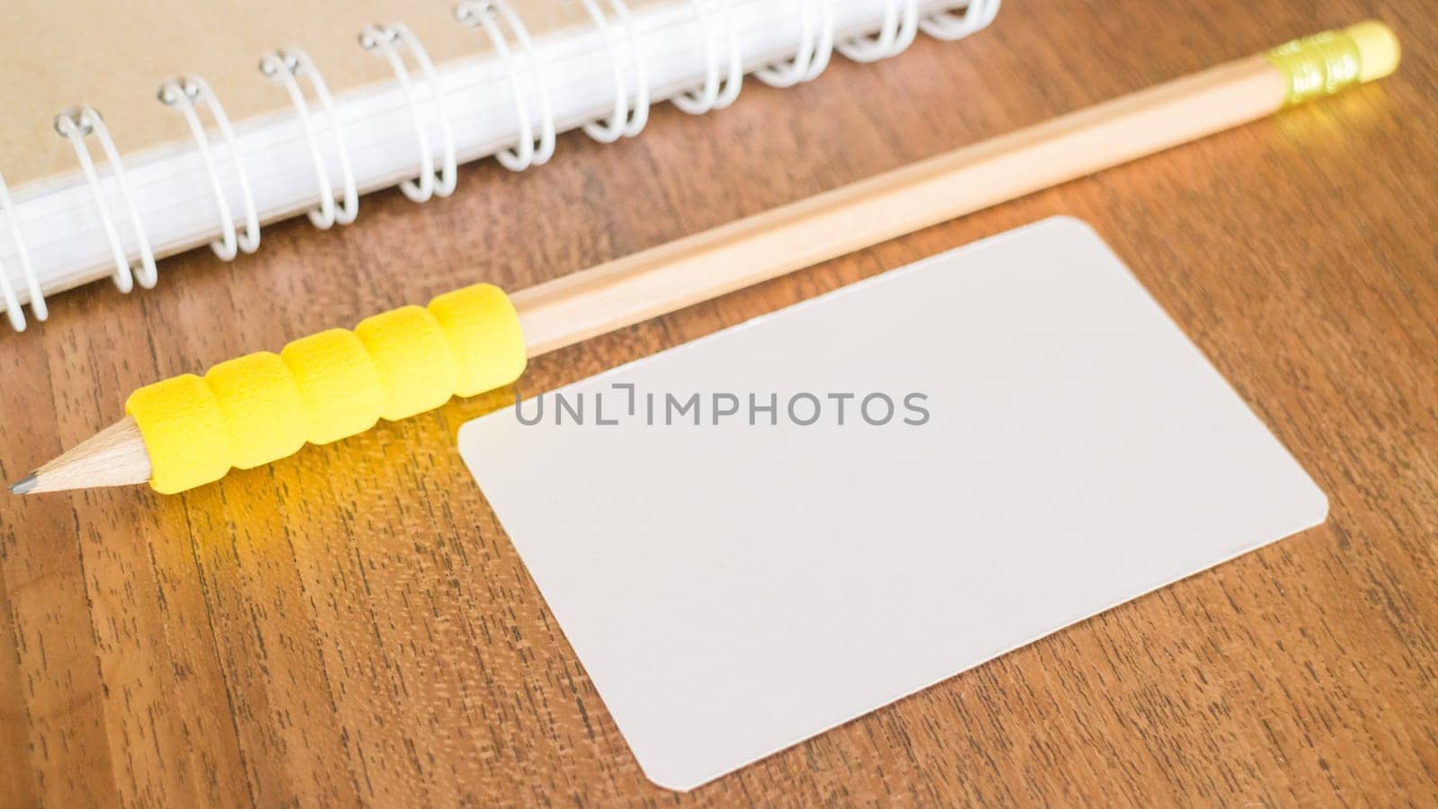 Blank business cards on wooden table, stock photo