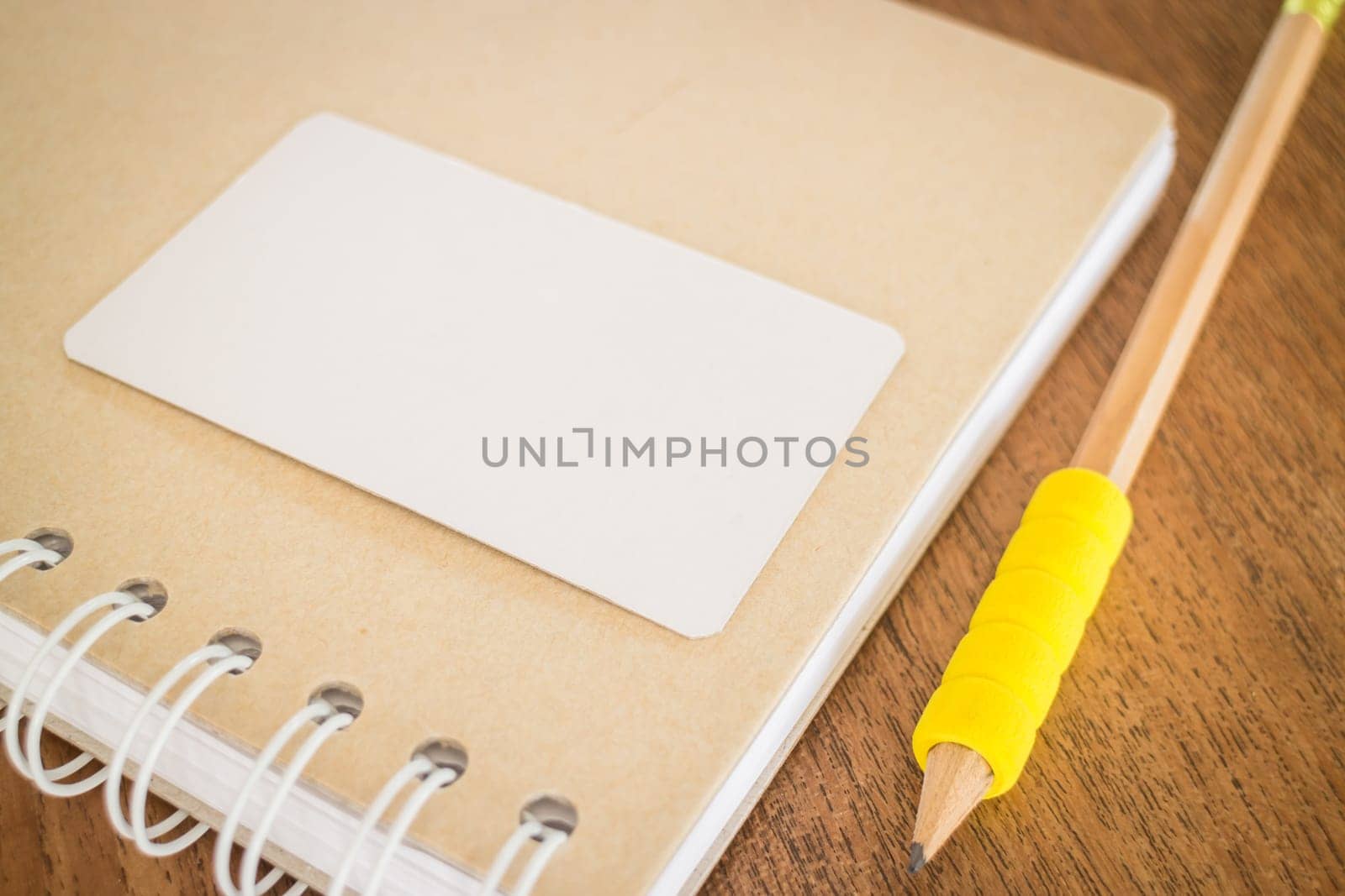 Blank business cards on wooden table, stock photo