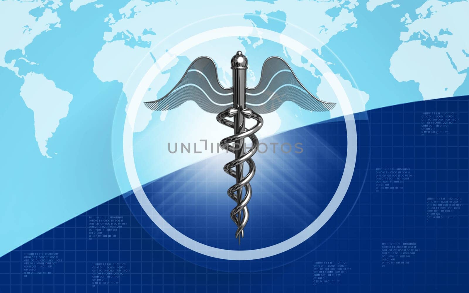 Digital illustration of Medical symbol in colour background