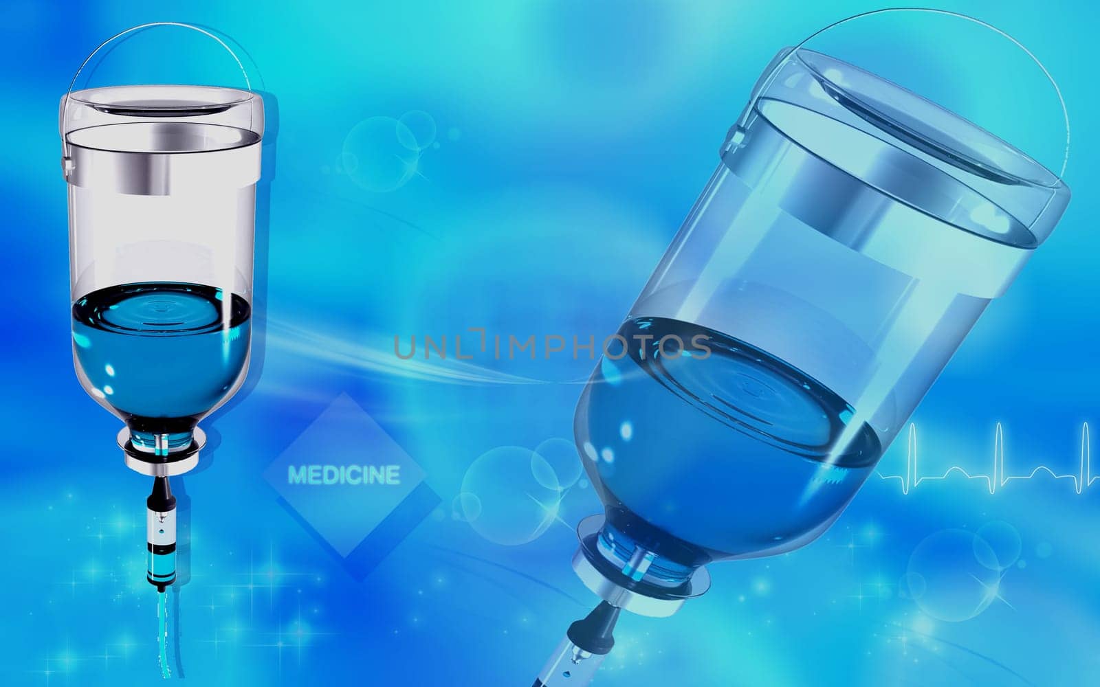 Digital illustration of drip in colour background