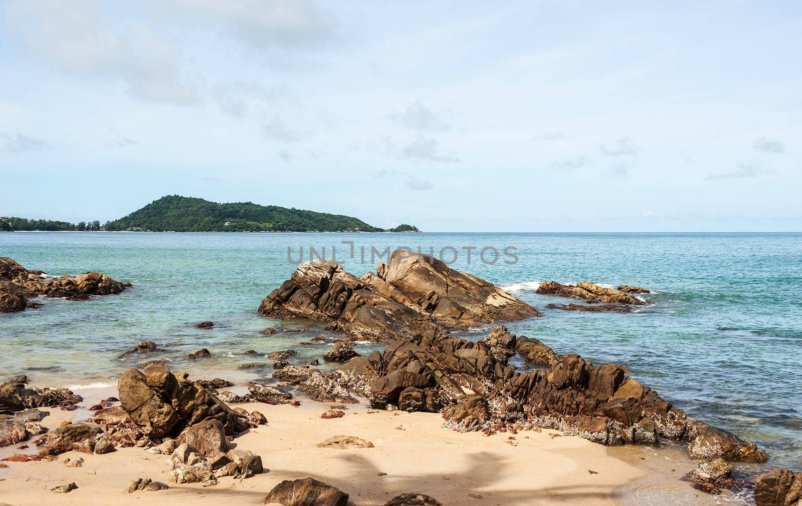 Beach and blue sea, Phuket sceni, Sea in Thailand