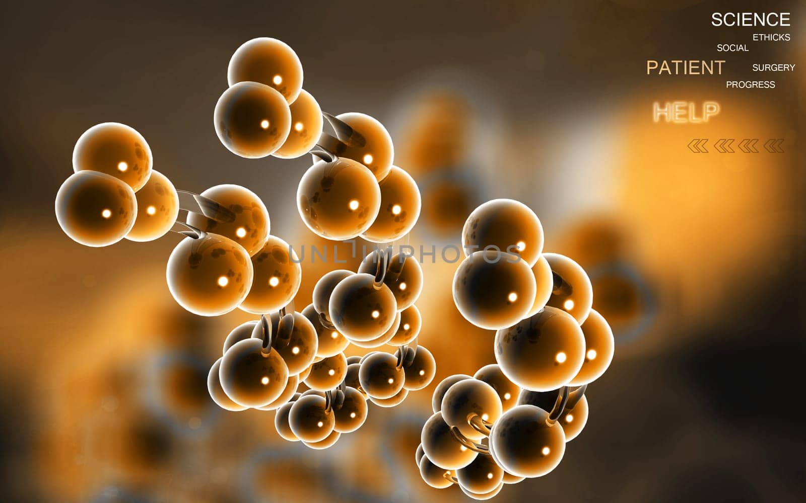 Digital illustration DNA structure in colour background