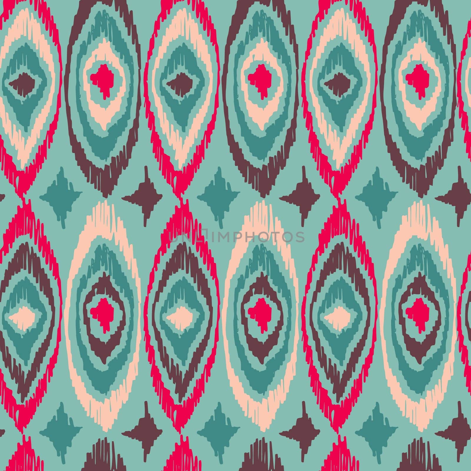 Tribal elements vintage boho style seamless pattern background. Ideal for wrapping paper, fabric design or web backdrop. EPS10 vector file.