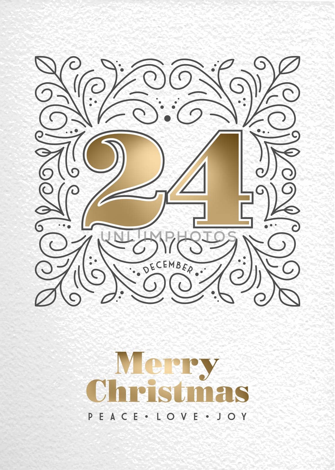 Merry Christmas retro vintage hipster monogram frames in floral line style design. Ideal for greeting card and print poster. EPS10 vector file.