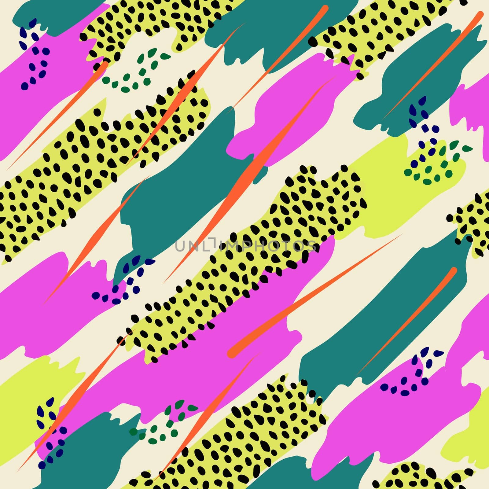 Retro vintage 80s memphis fashion style seamless pattern illustration background. Ideal for fabric design, paper print and website backdrop. EPS10 vector file.