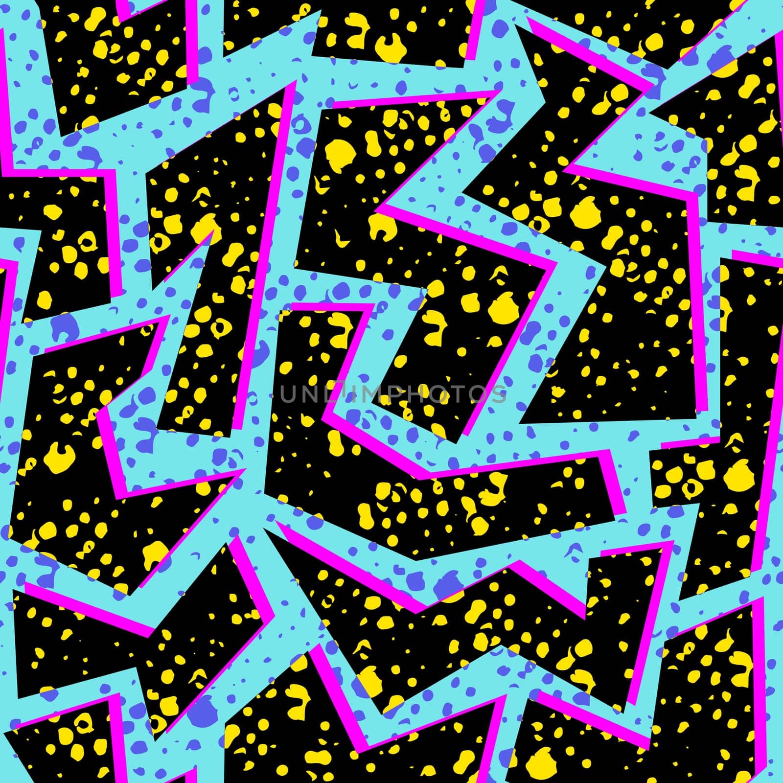 Retro vintage 80s memphis fashion style seamless pattern illustration background. Ideal for fabric design, paper print and website backdrop. EPS10 vector file.
