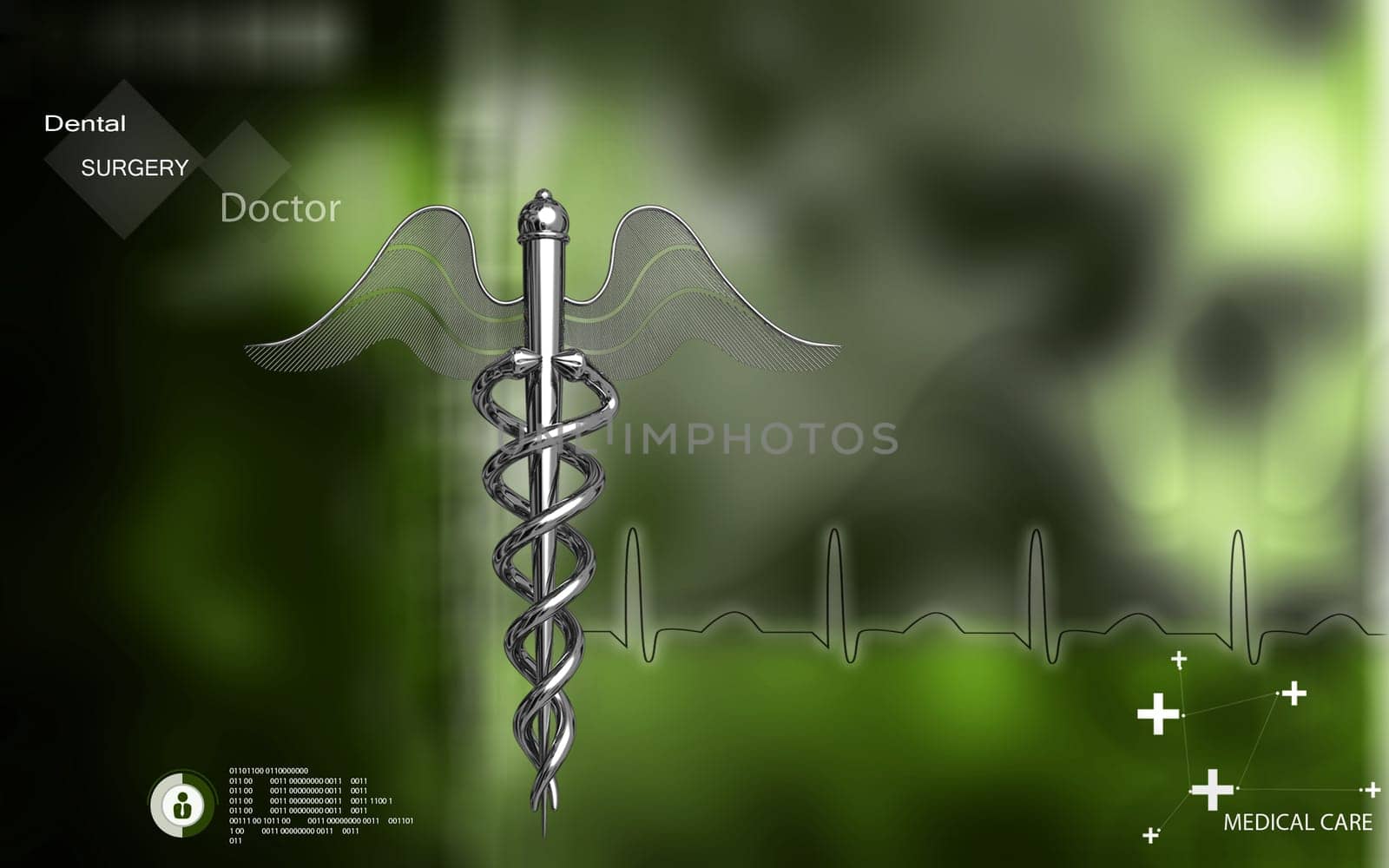 Digital illustration of Medical symbol in colour background
