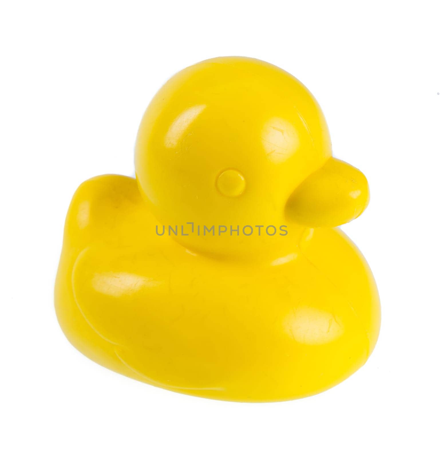 yellow rubber duck isolated on white