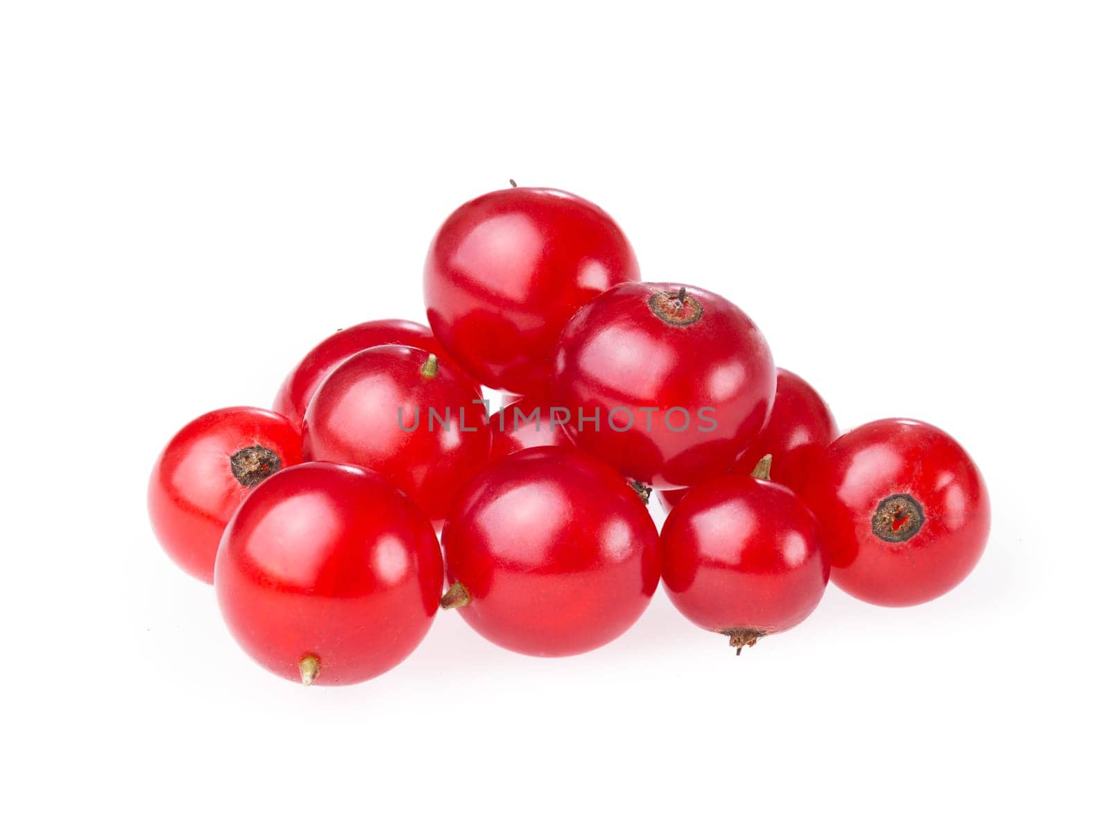 Bunch of red currant berries. Studio shot, large depth of field, retouched,high detailed