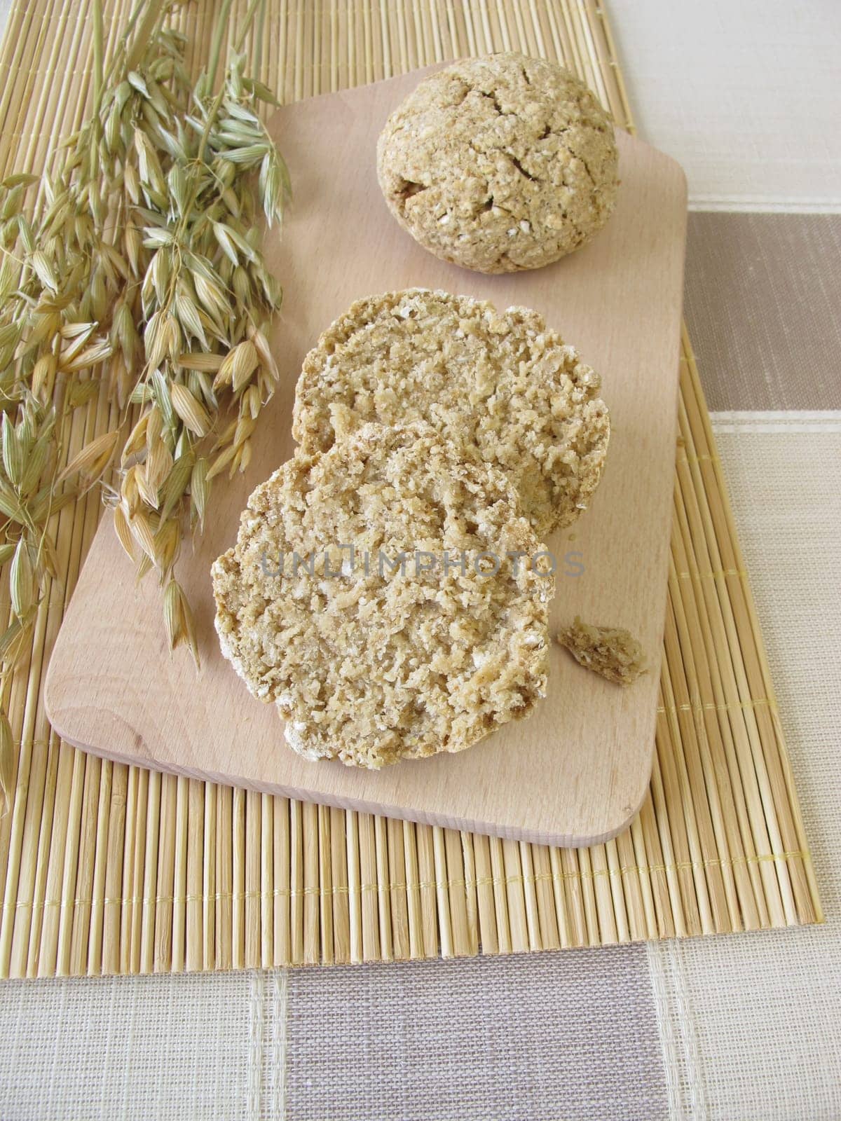 Home-baked oat rolls
