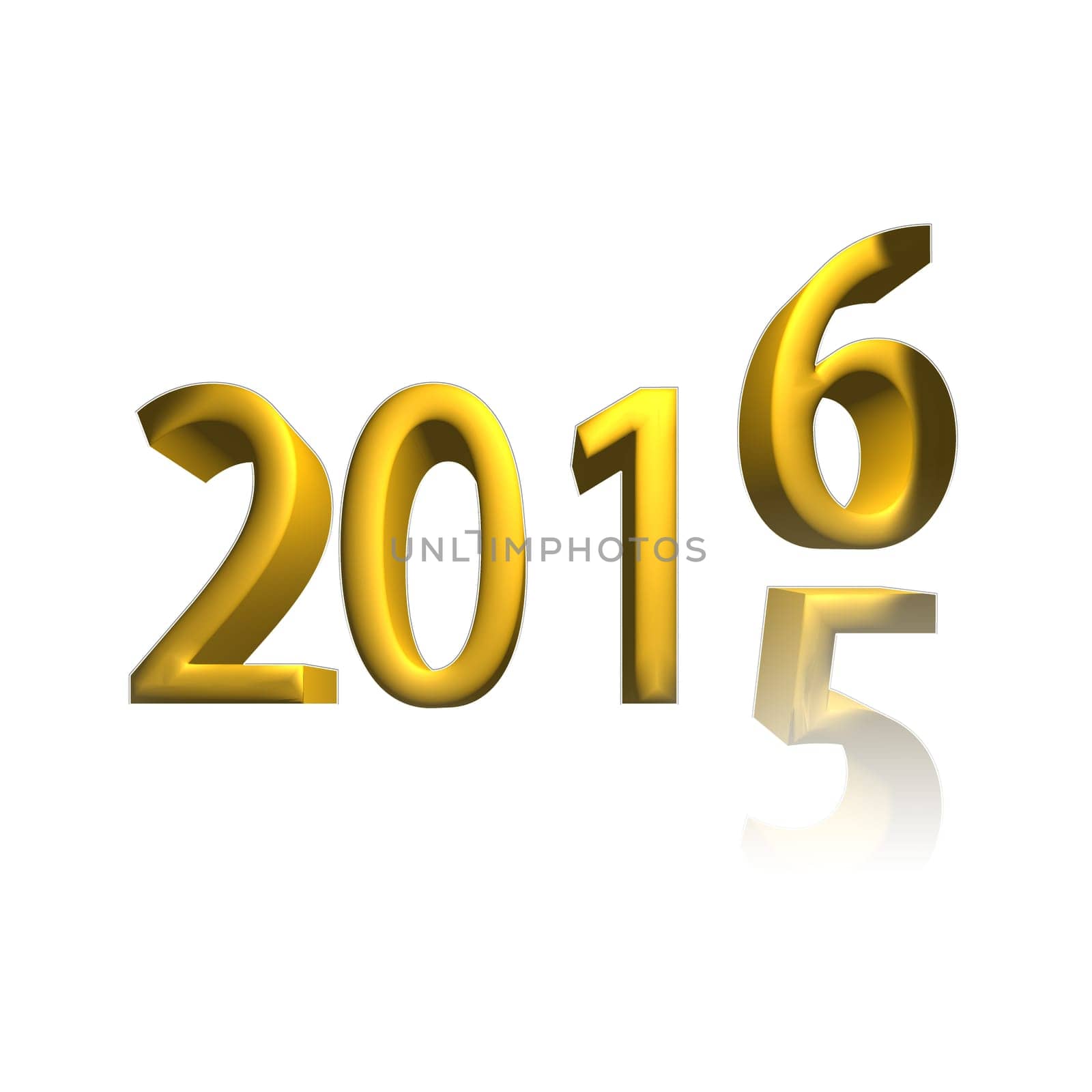 2015-2016 change represents the new year 2016 with white background