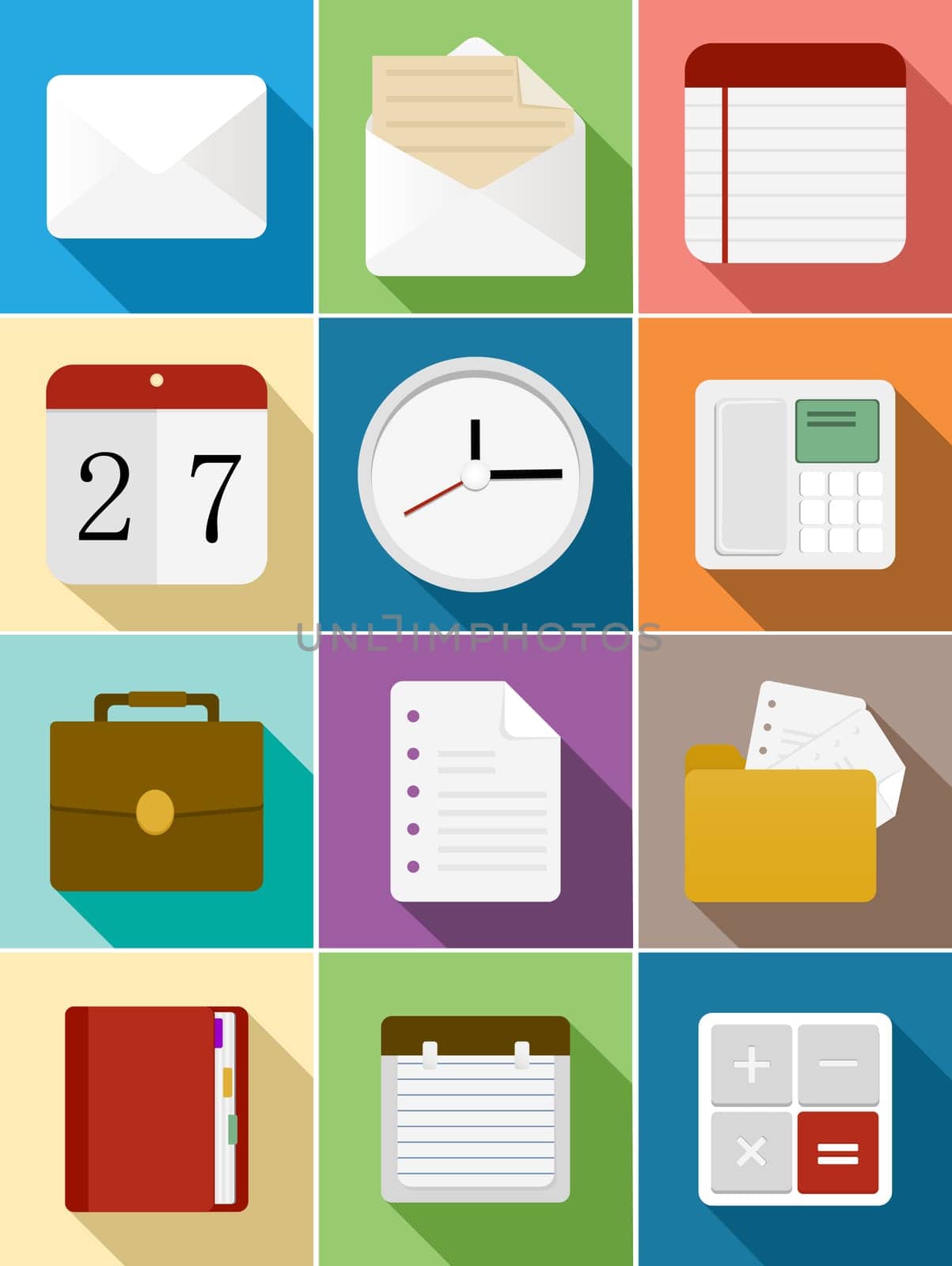 Business set of flat icons design illustration. Useful for website and mobile app. EPS10 vector file organized in layers for easy editing.