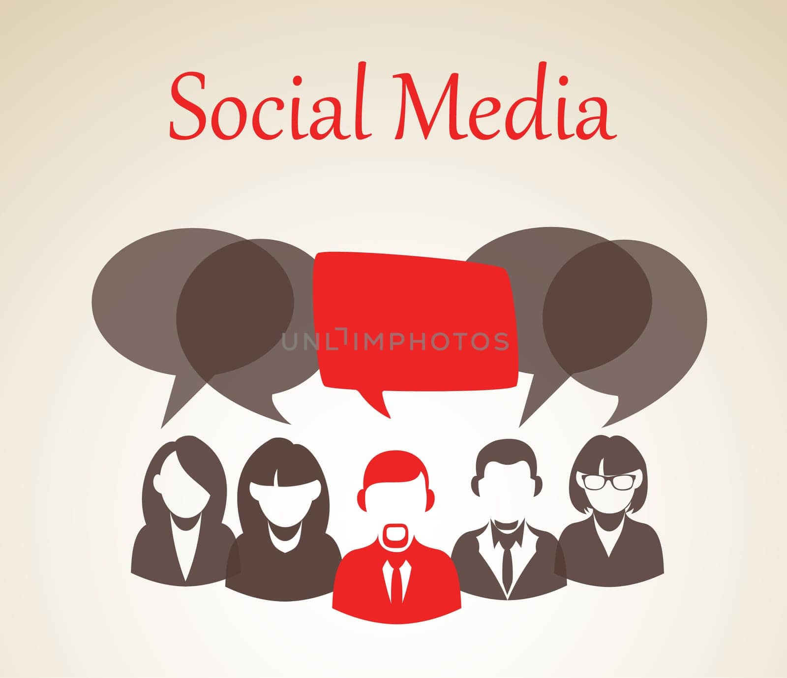 Social media people group. Chat and forum concept illustration. EPS10 vector file with transparency layers.