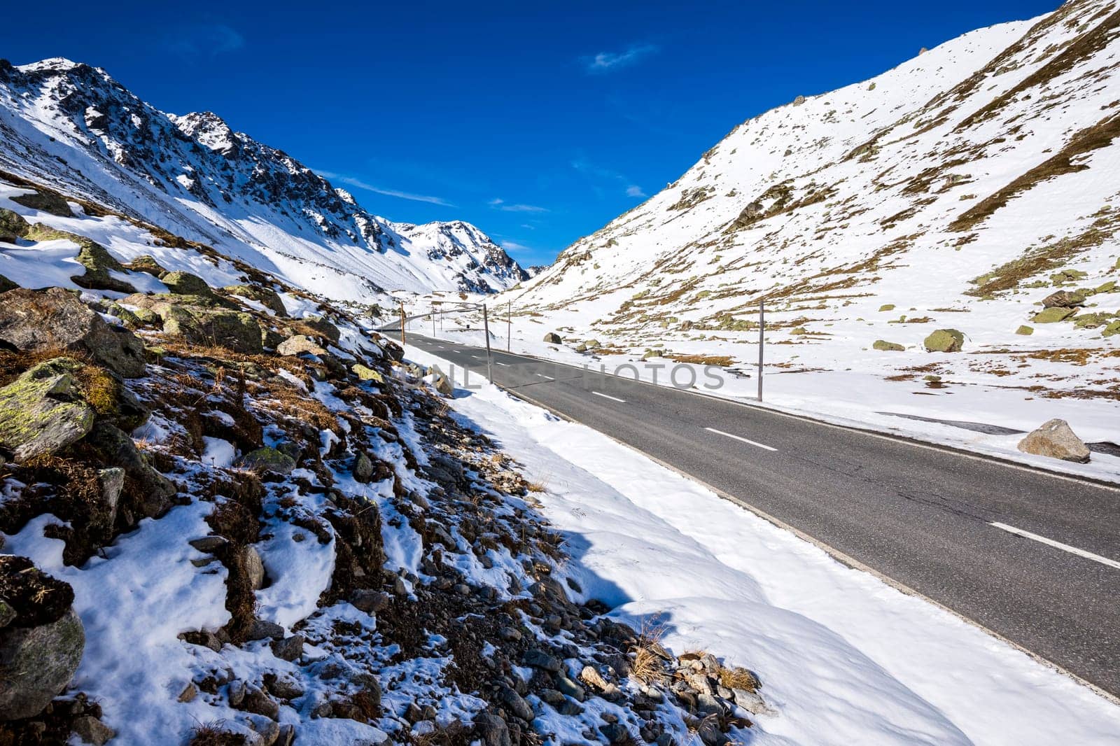 Flüela Pass Road,Autumn,Engadine,Canton of Graubünden,Switzerland