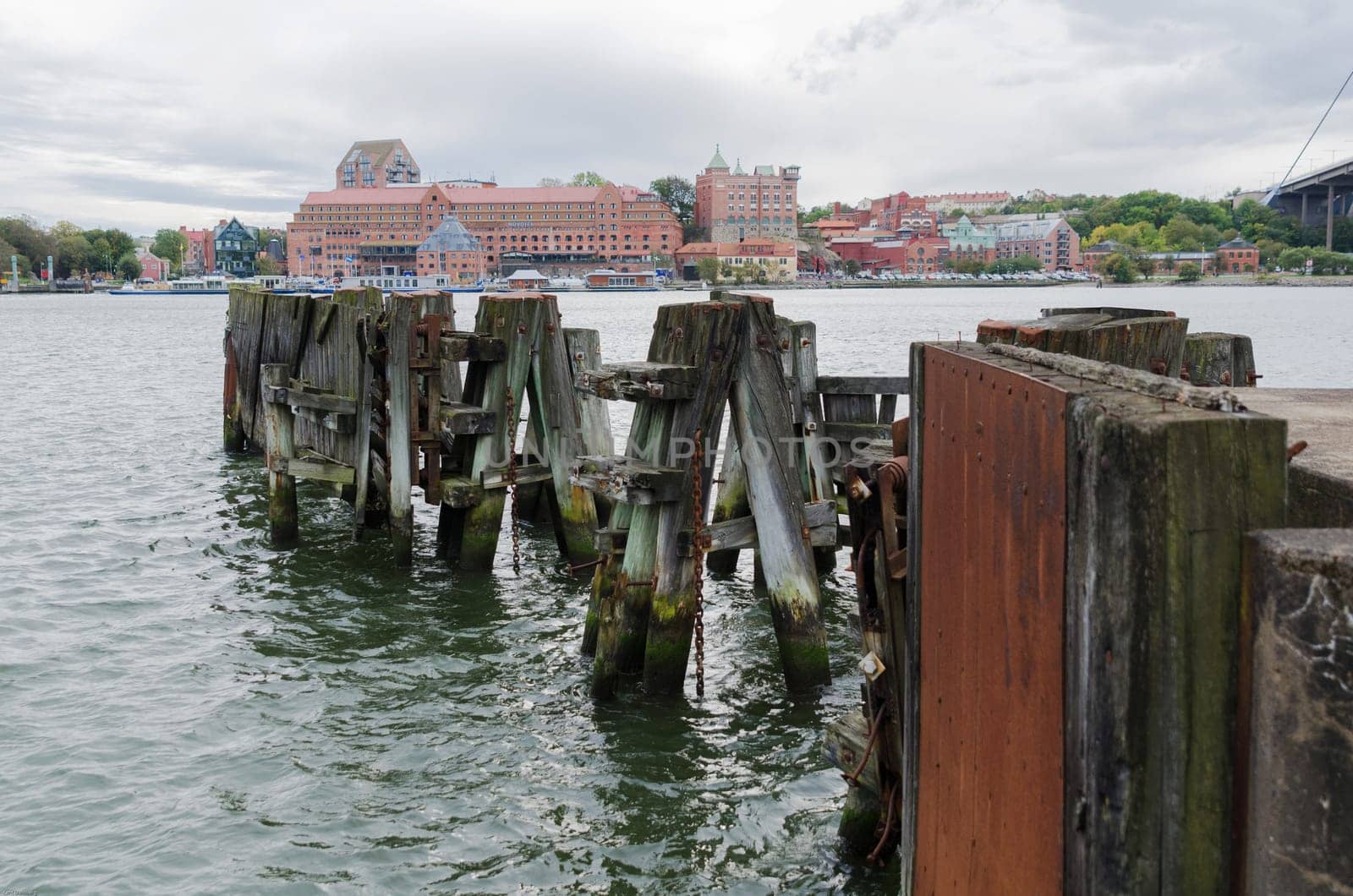 Old pier in Gothenburg harbour sweden