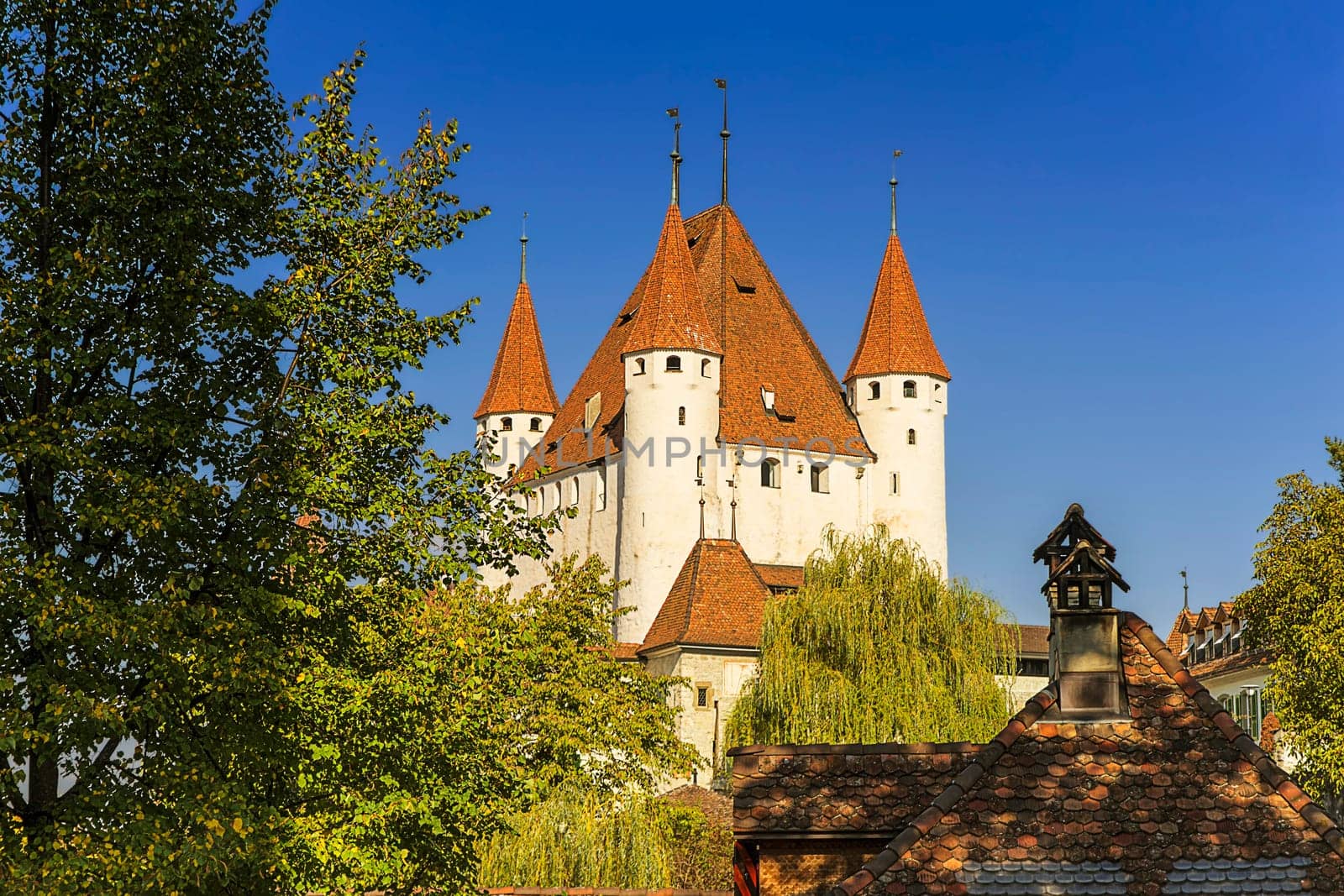 Thun Castle Towers and Autumn Atmosphere