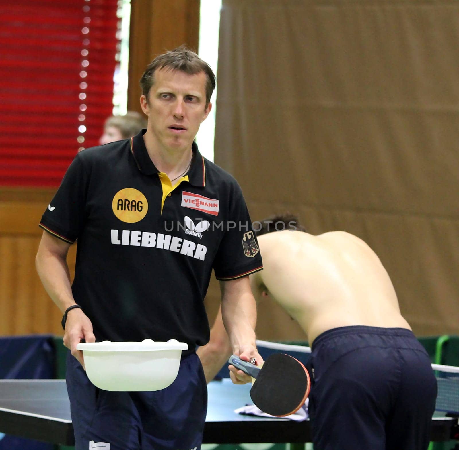 Jörg Roßkopf,former national table tennis player,now national coach