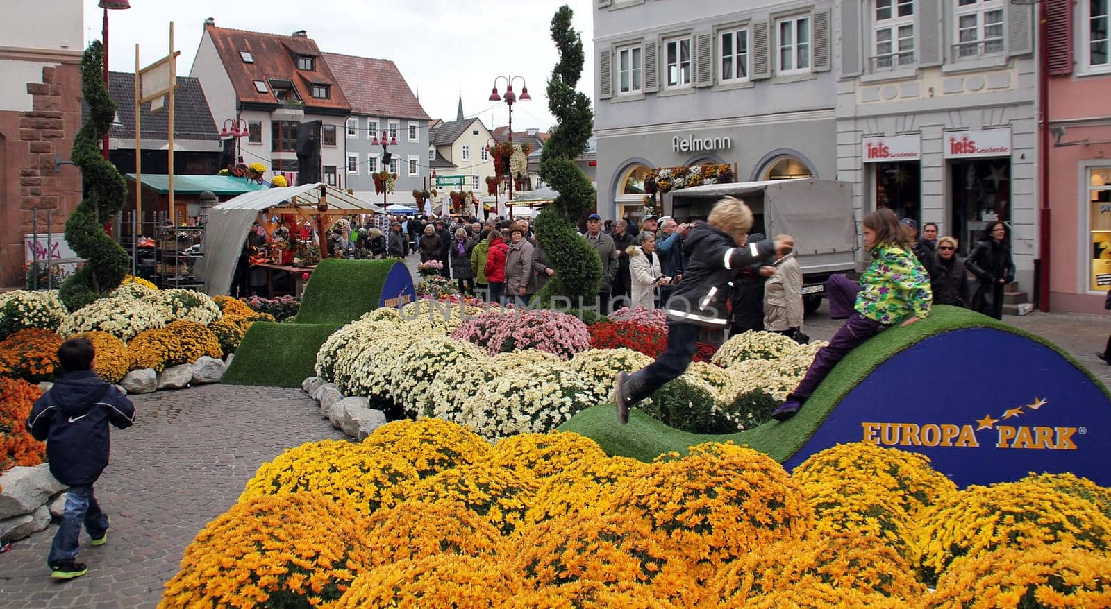 The chrysanthemum in Lahr has been around since 1997. Every autumn,the city centre of Lahr shines in colourful colours. Visitors from Germany and abroad,old and young will get their money's worth when visiting the Chrysanthema. And it is worth taking a souvenir from the chrysanthemum with you: liqueur,beer,soap,oil from chrysanthemums can be purchased there.