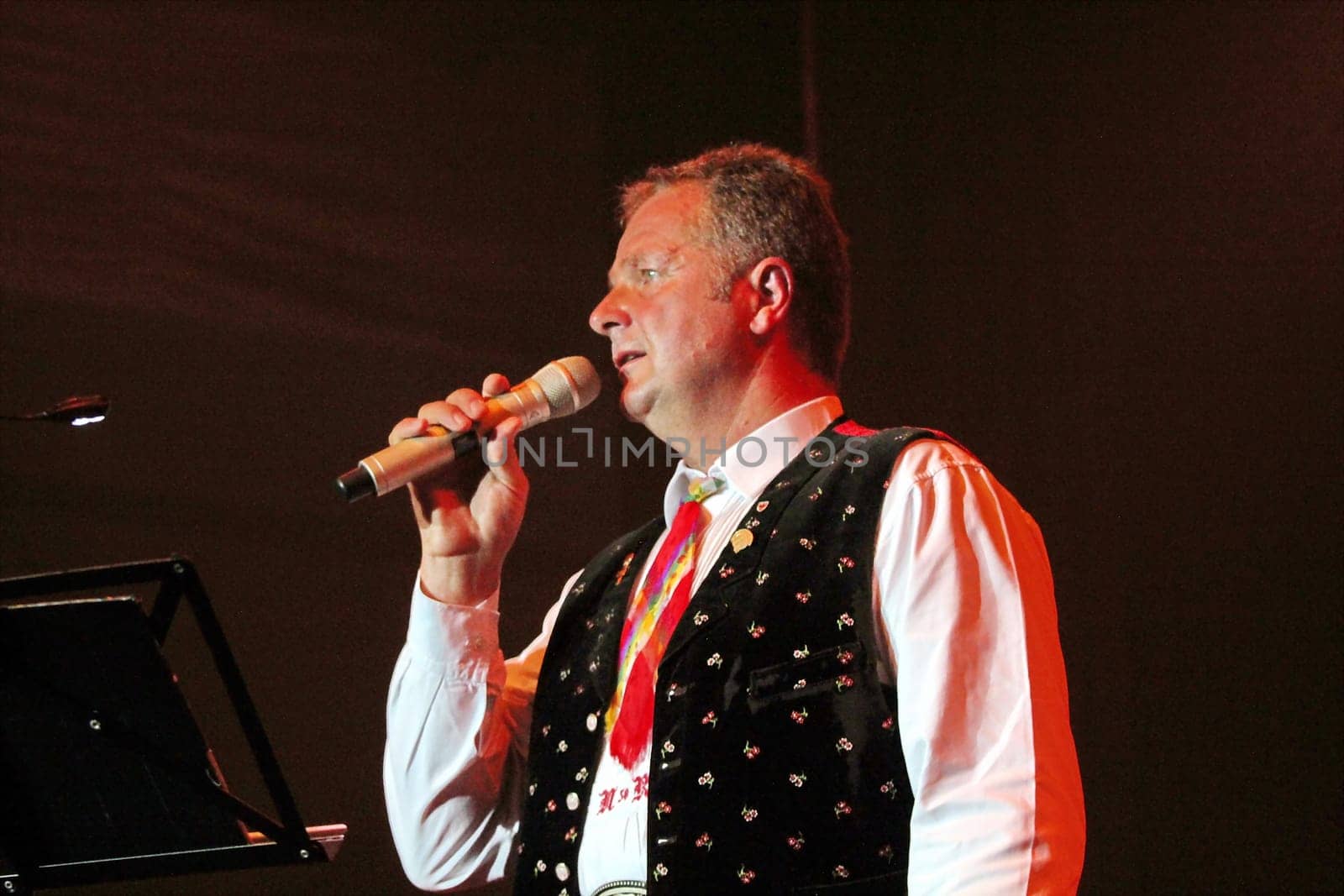 The Kastelruther Spatzen at the Spatzenfest 2012 in Kastelruth with singer Norbert Rier