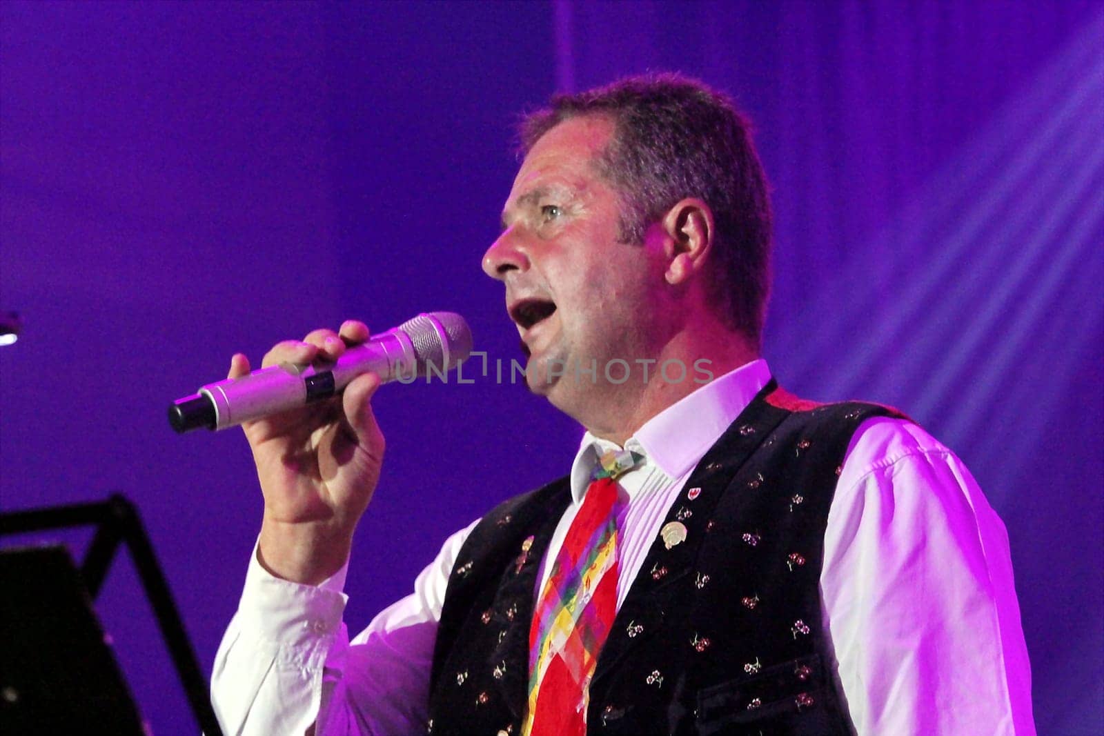 The Kastelruther Spatzen at the Spatzenfest 2012 in Kastelruth with frontman and singer Norbert Rier