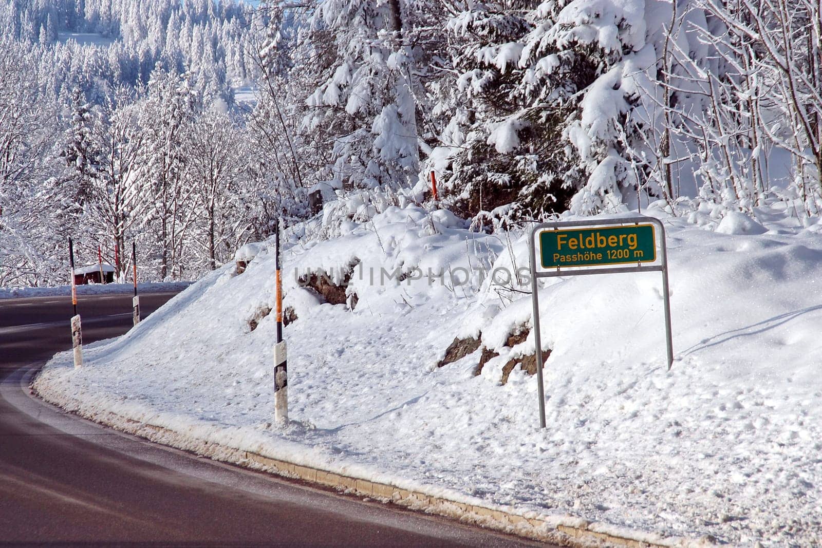 Winter on the pass height at Feldberg