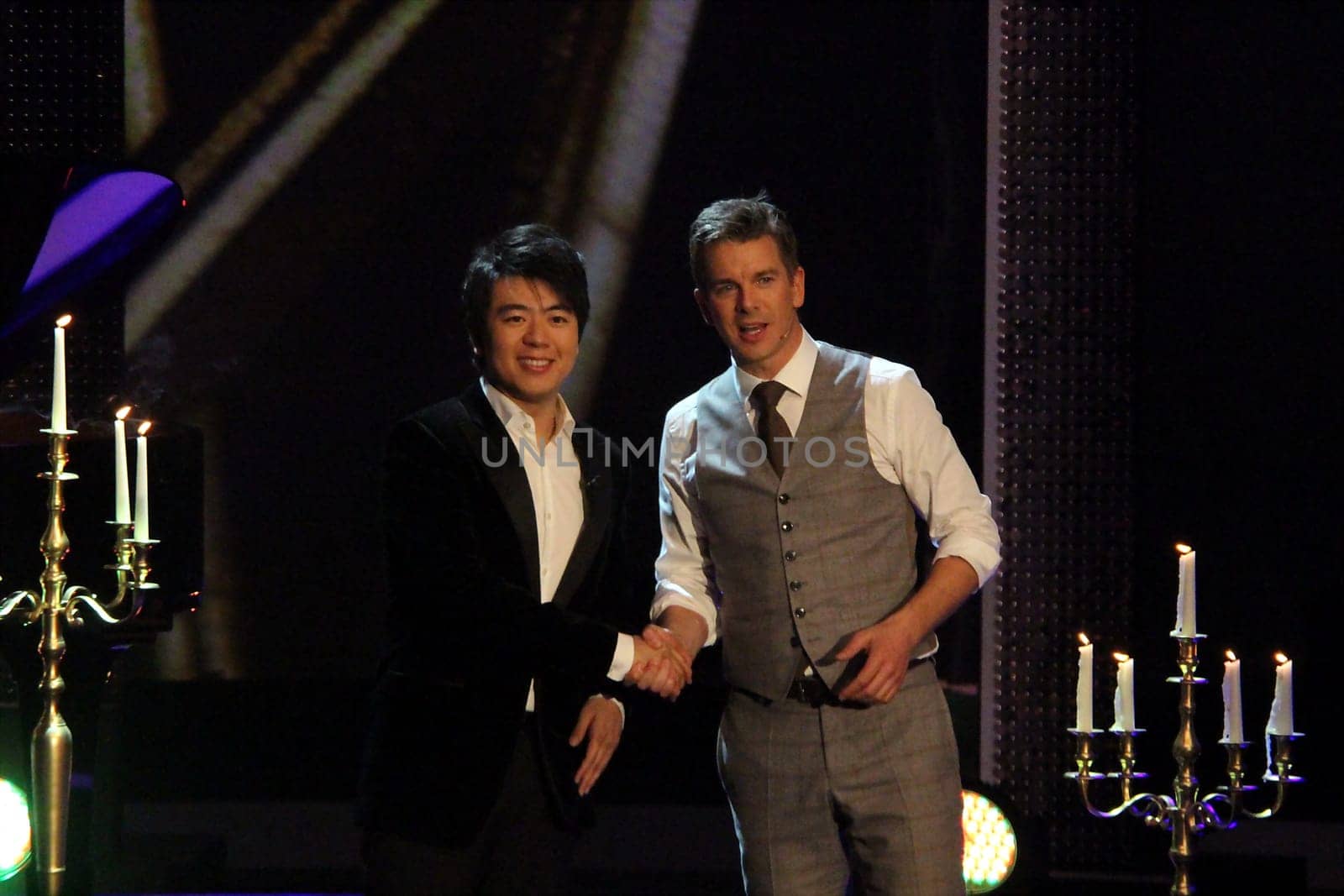 Lang Lang with Markus Lanz at 'Wetten that' on December 8,2012 in Freiburg