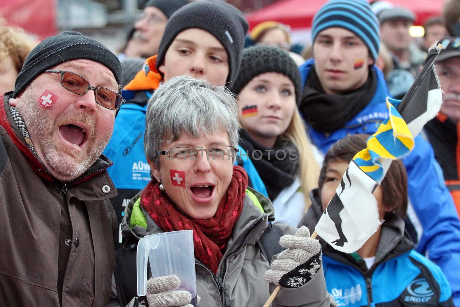 Swiss fans at the Four Hills Tour