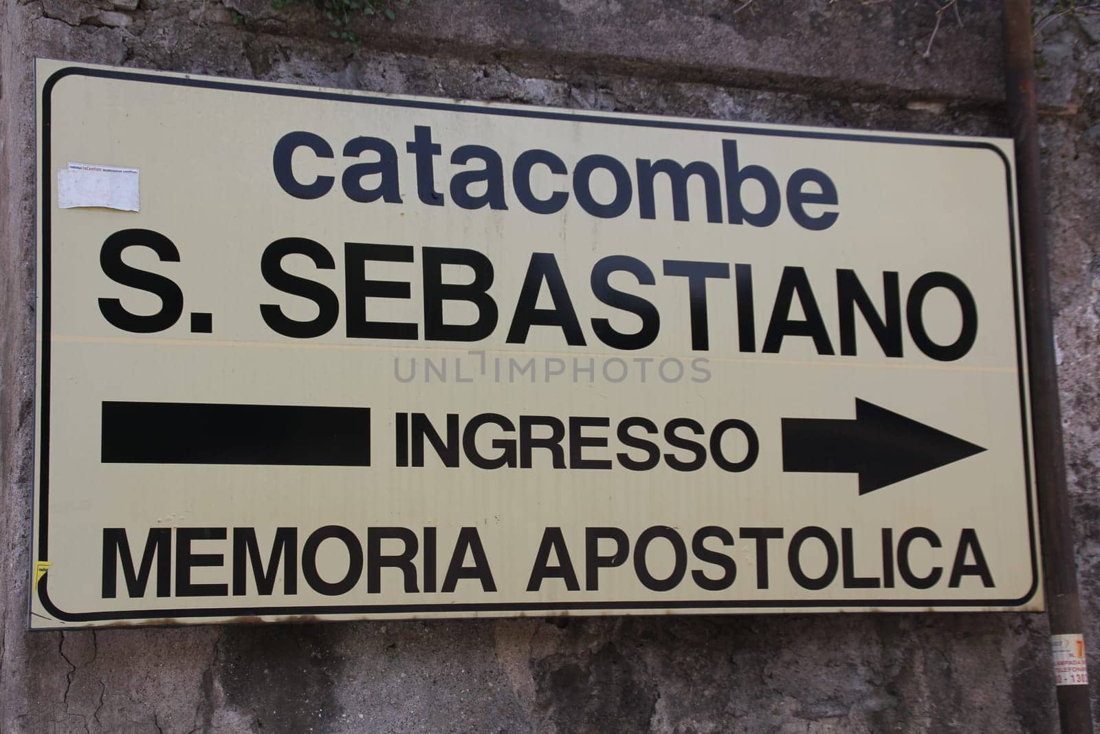 Rome /Italy - Roma/Italia - Vatican/Vaticano - Signpost to the Catacombs san Sebastian