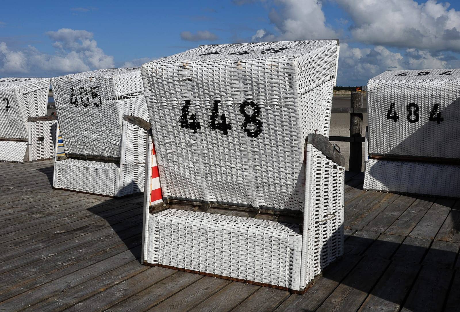white beach chairs