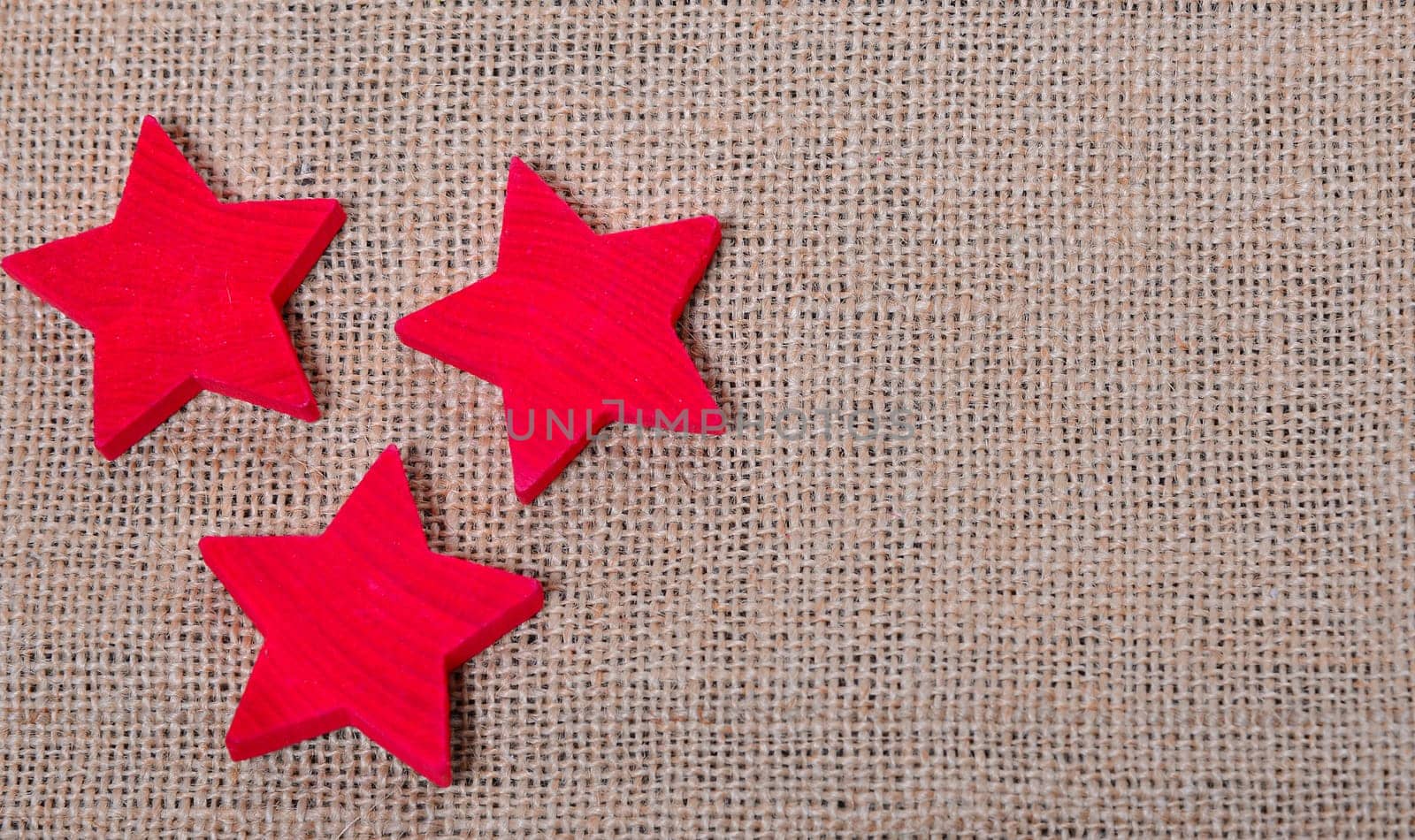 Christmas Background with Stars Fabric Linen