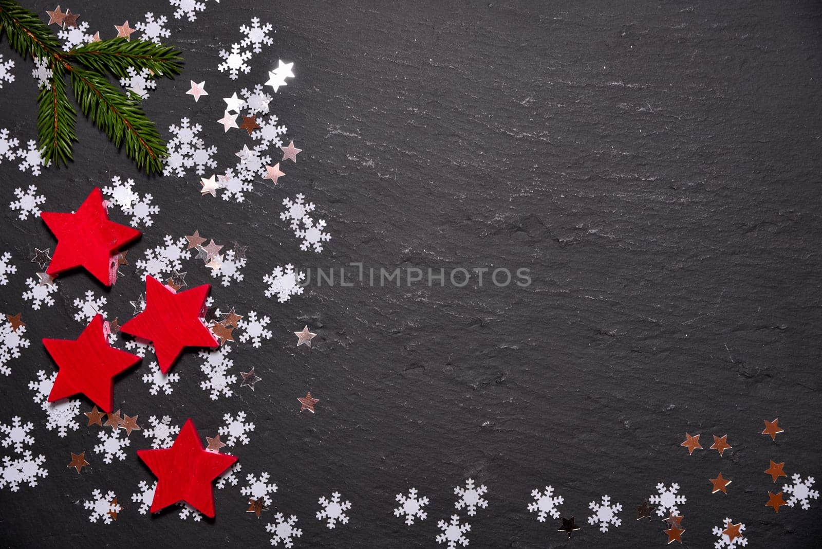 Christmas Background with Stars Slate