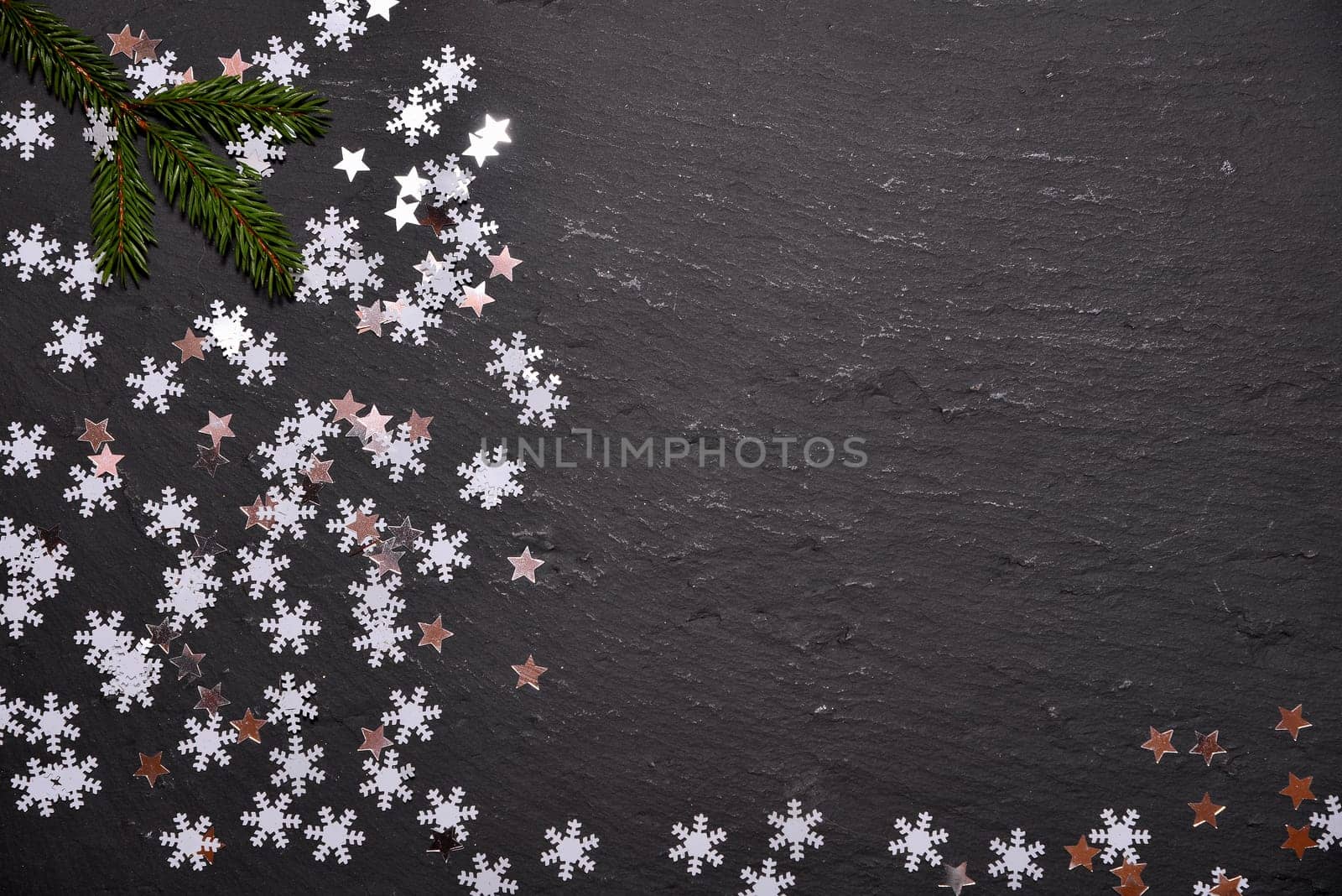 Christmas Background with Stars Slate